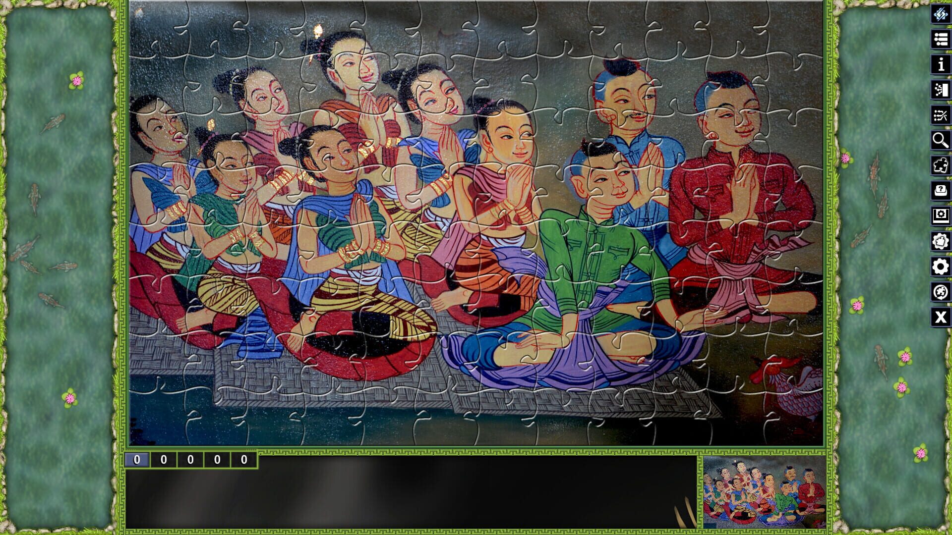 Screenshot for Pixel Puzzles: Illustrations & Anime - Jigsaw Pack: Thai Paintings