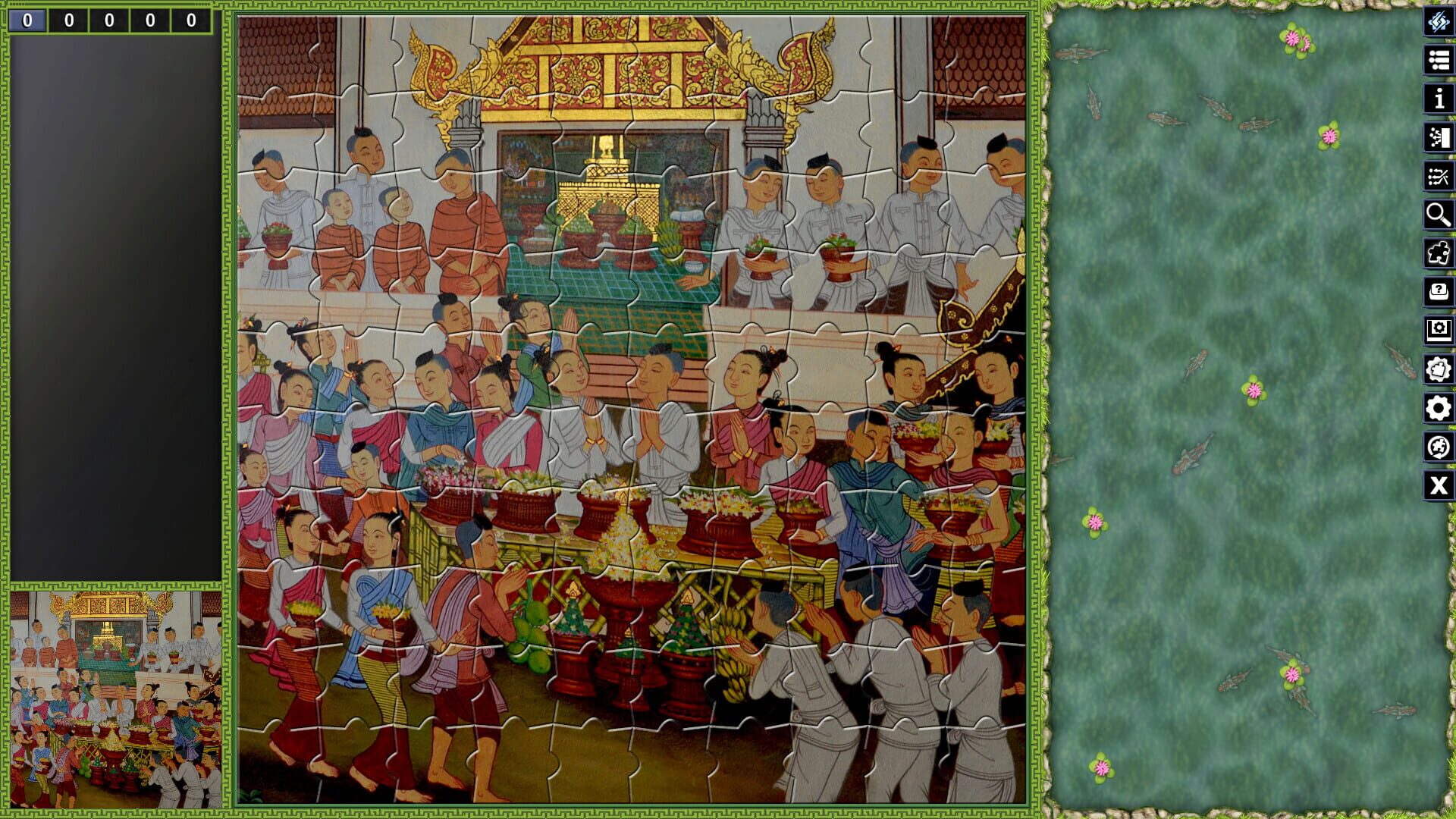 Screenshot for Pixel Puzzles: Illustrations & Anime - Jigsaw Pack: Thai Paintings