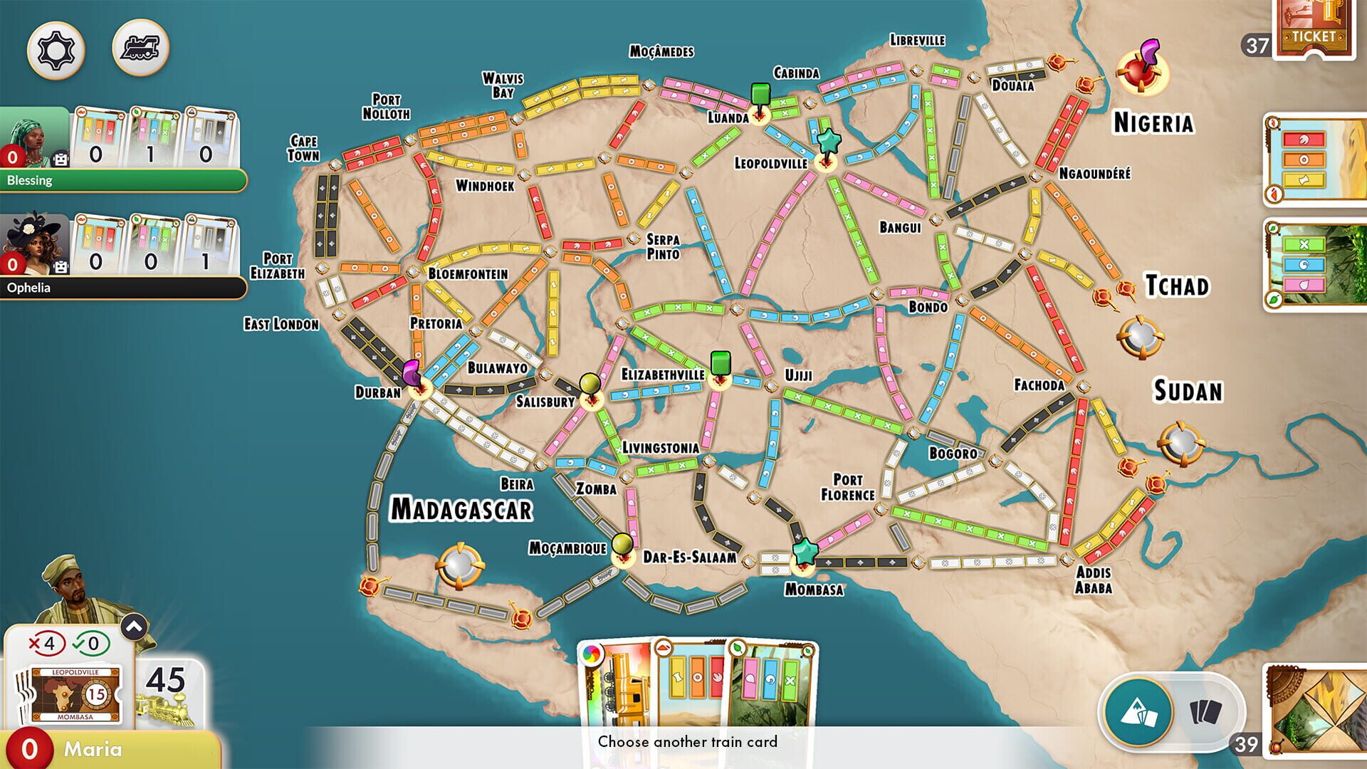 Screenshot for Ticket to Ride: Heart of Africa Expansion