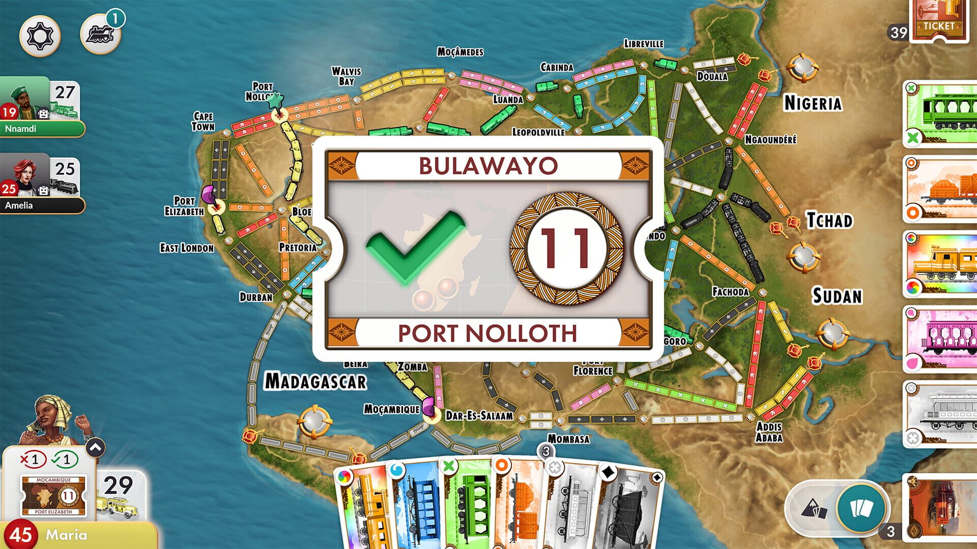Screenshot for Ticket to Ride: Heart of Africa Expansion