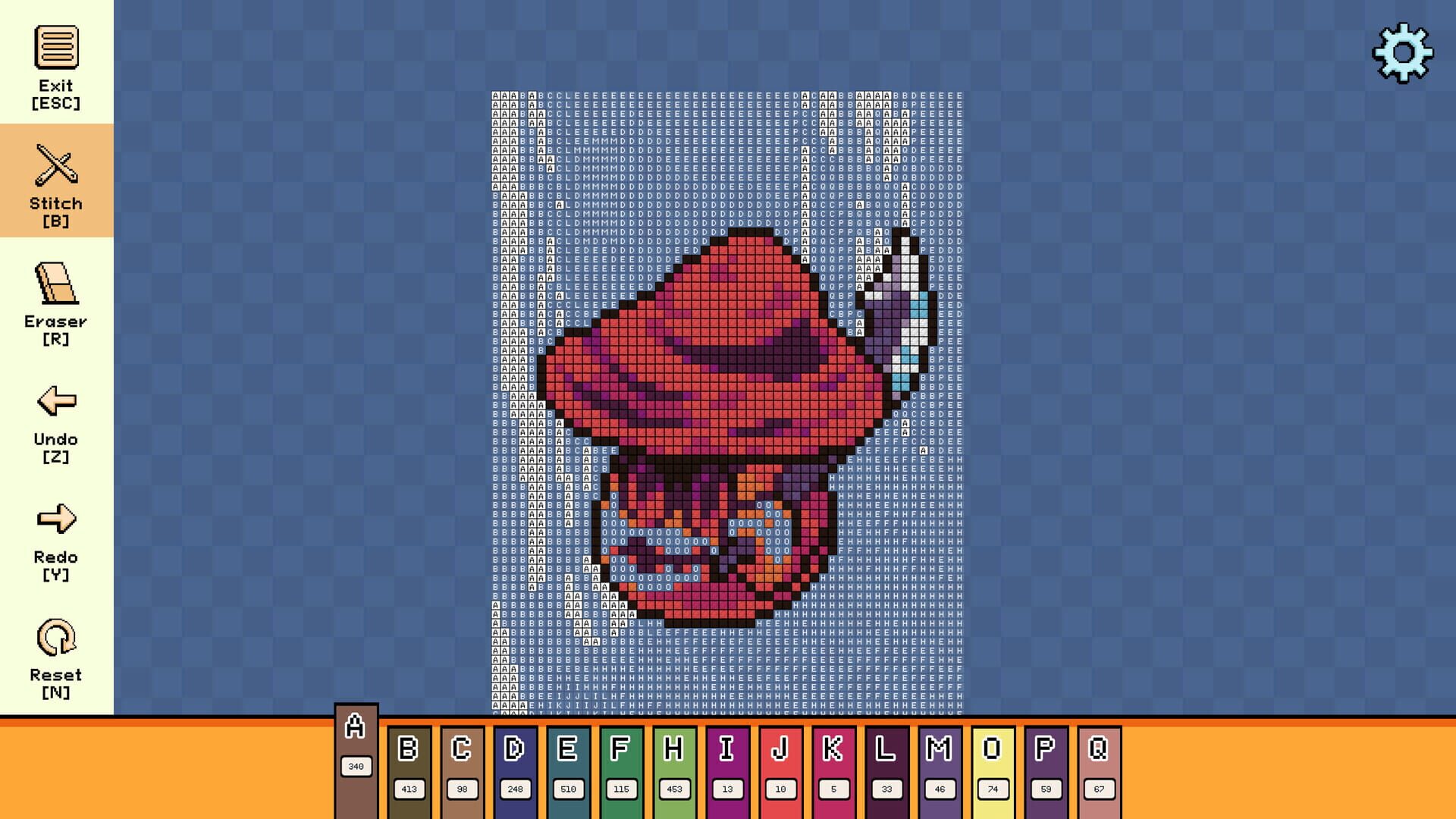 Screenshot for Pixel Cross Stitch: Color by Number - Menacing Monsters Pack 3