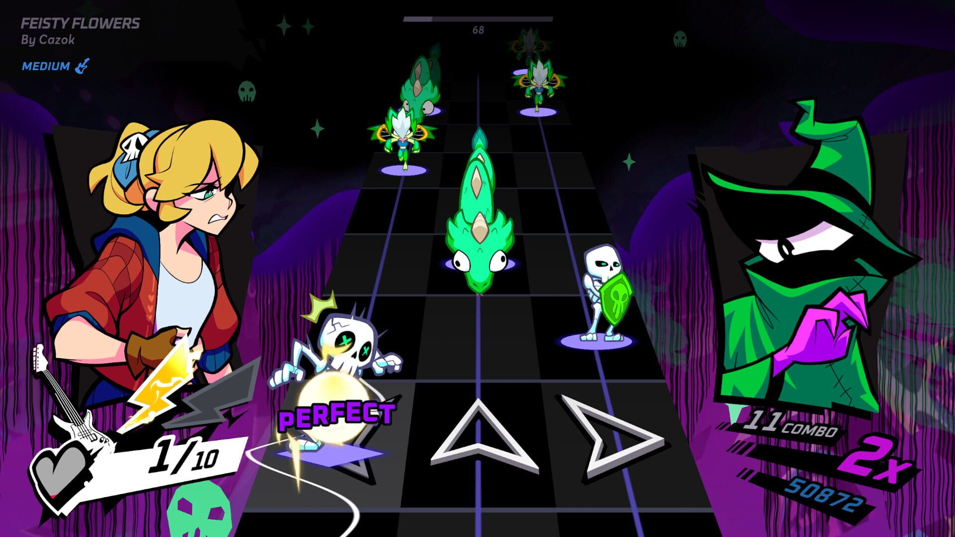 Screenshot for Rift of the NecroDancer: Everhood - "Feisty Flowers"