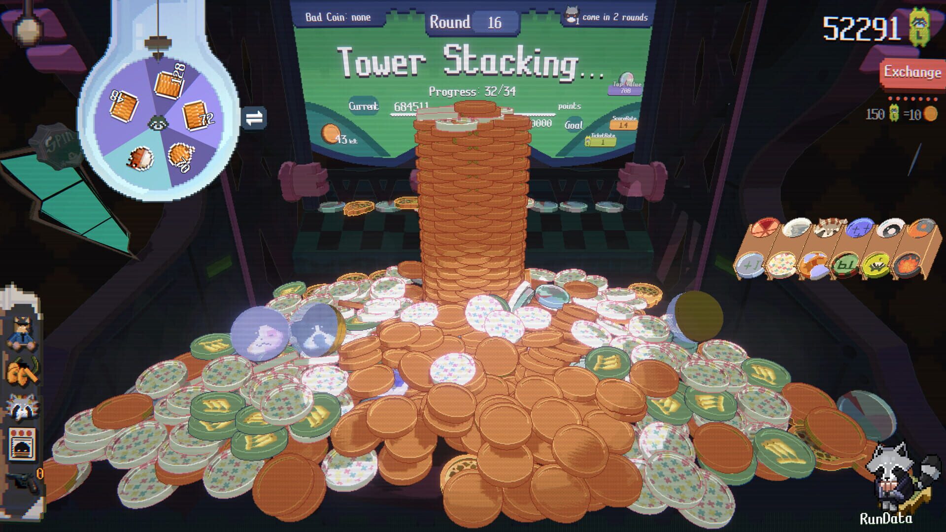 Screenshot for Raccoin: Coin Pusher Roguelike
