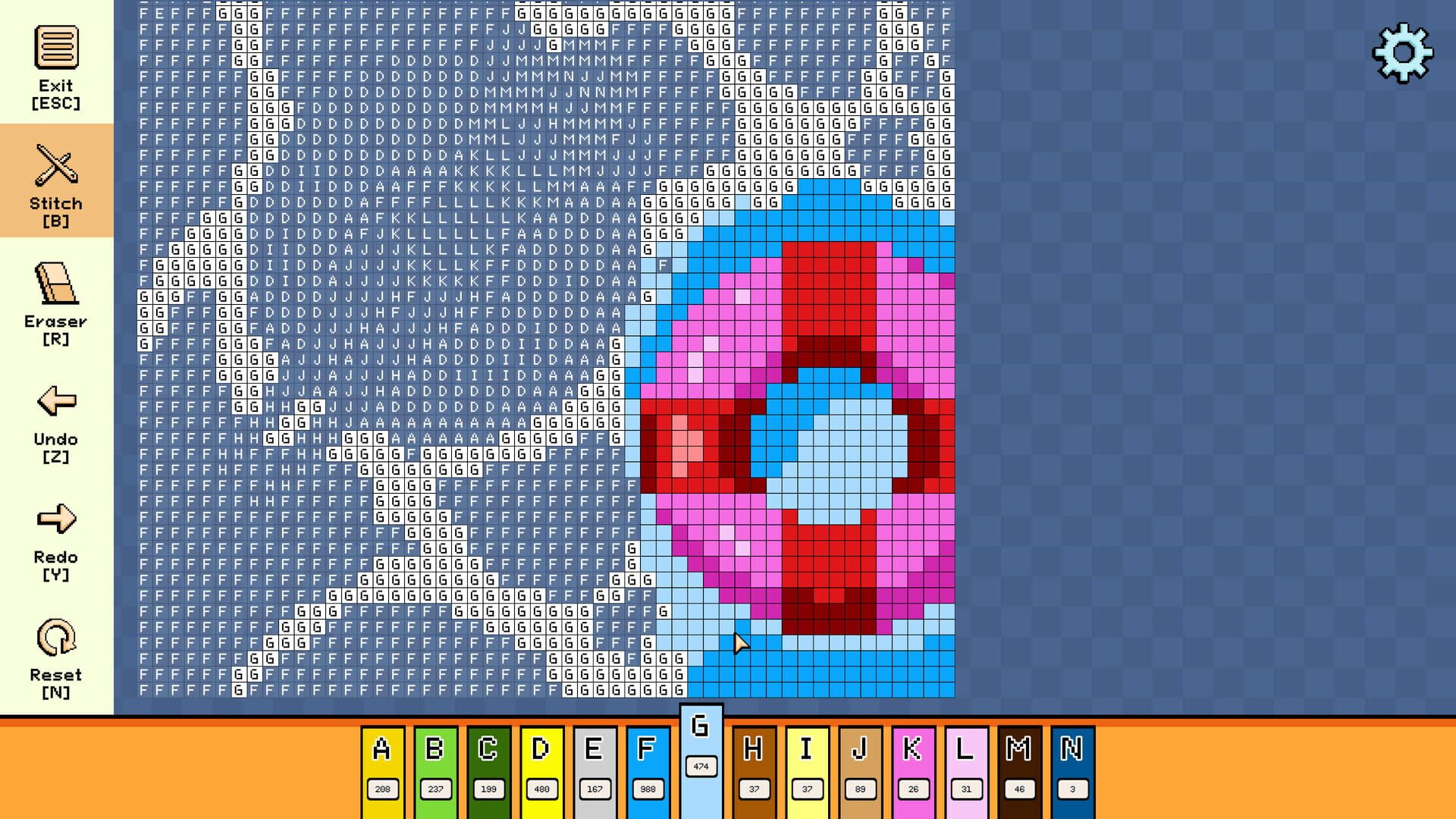 Screenshot for Pixel Cross Stitch: Color by Number - Summer Pack 3