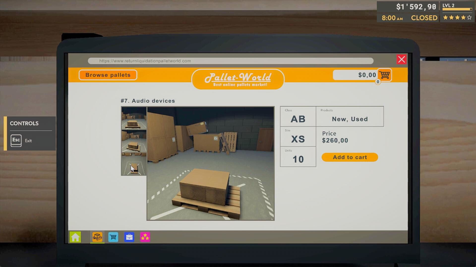 Screenshot for Returns Outlet Simulator