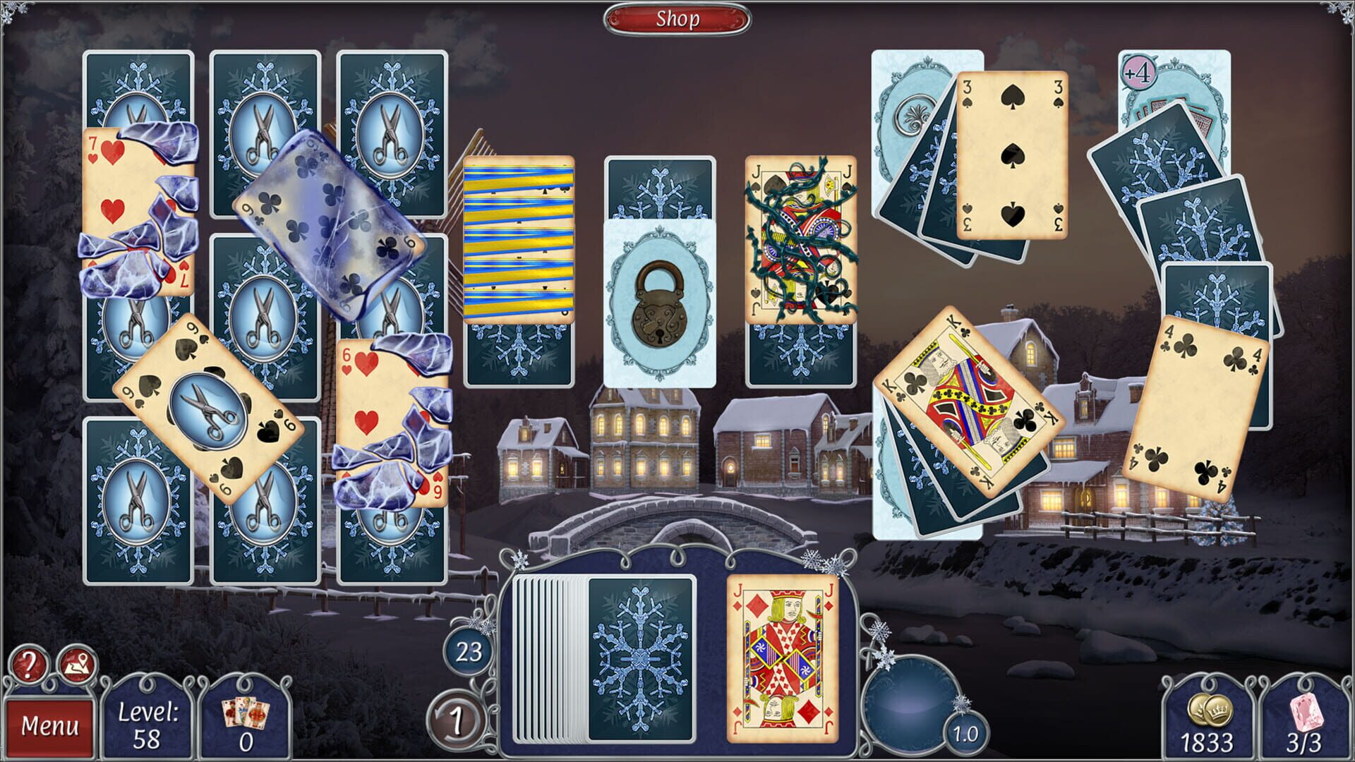 Screenshot for Jewel Match Solitaire Winterscapes 3: Collector's Edition
