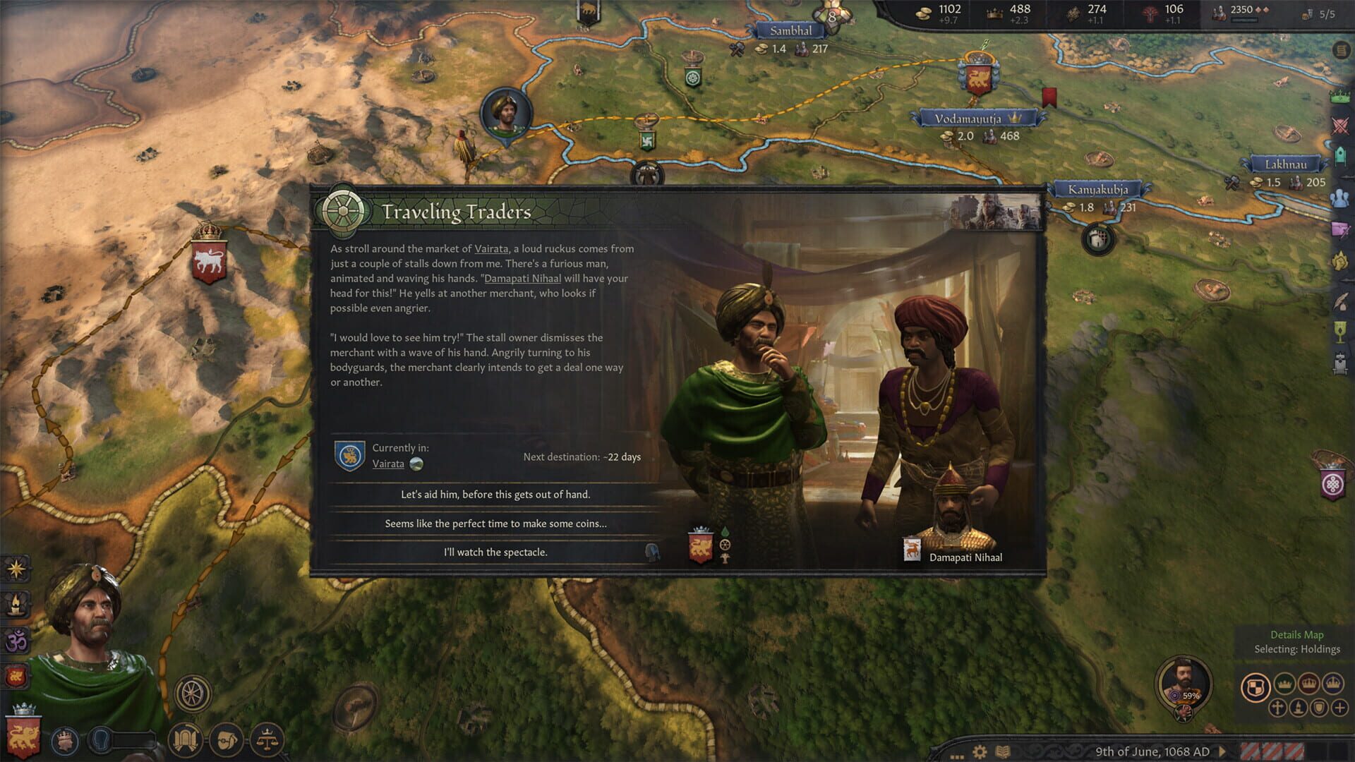 Screenshot for Crusader Kings III: Wandering Nobles