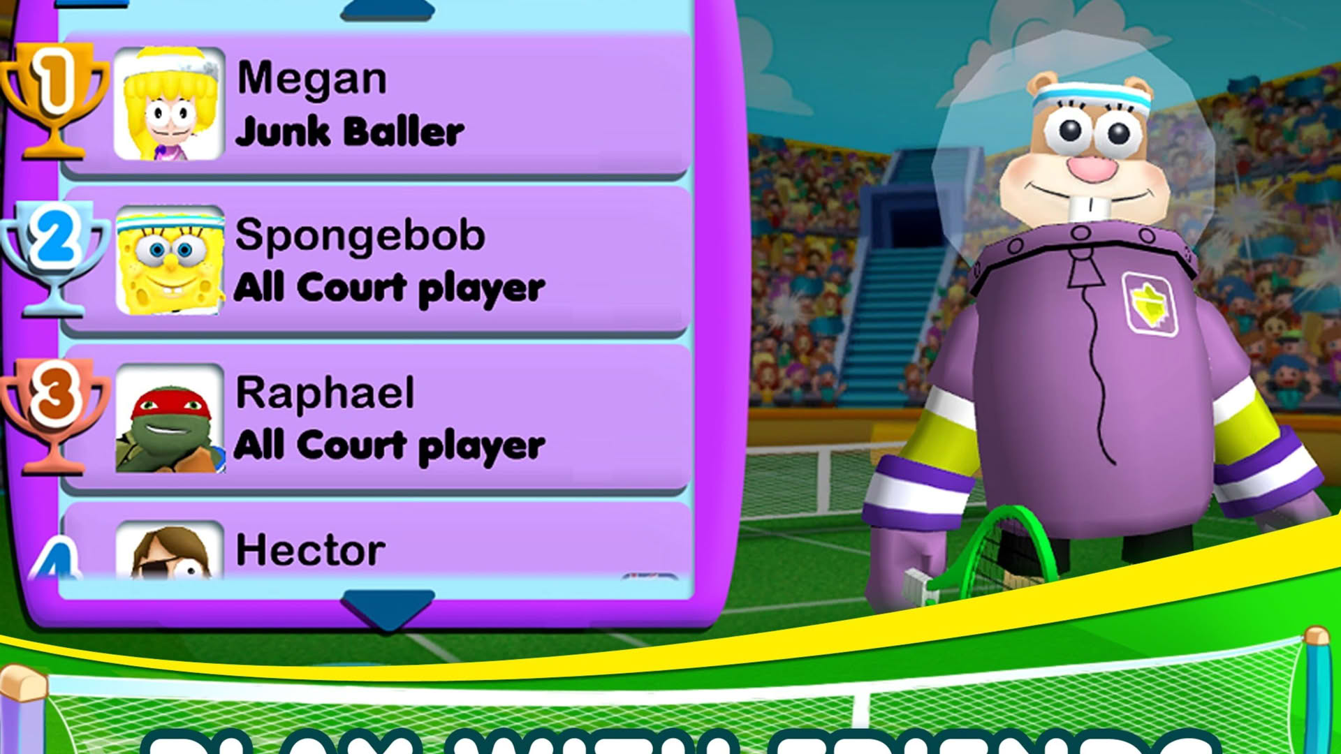 Screenshot for Nickelodeon All-Stars Tennis