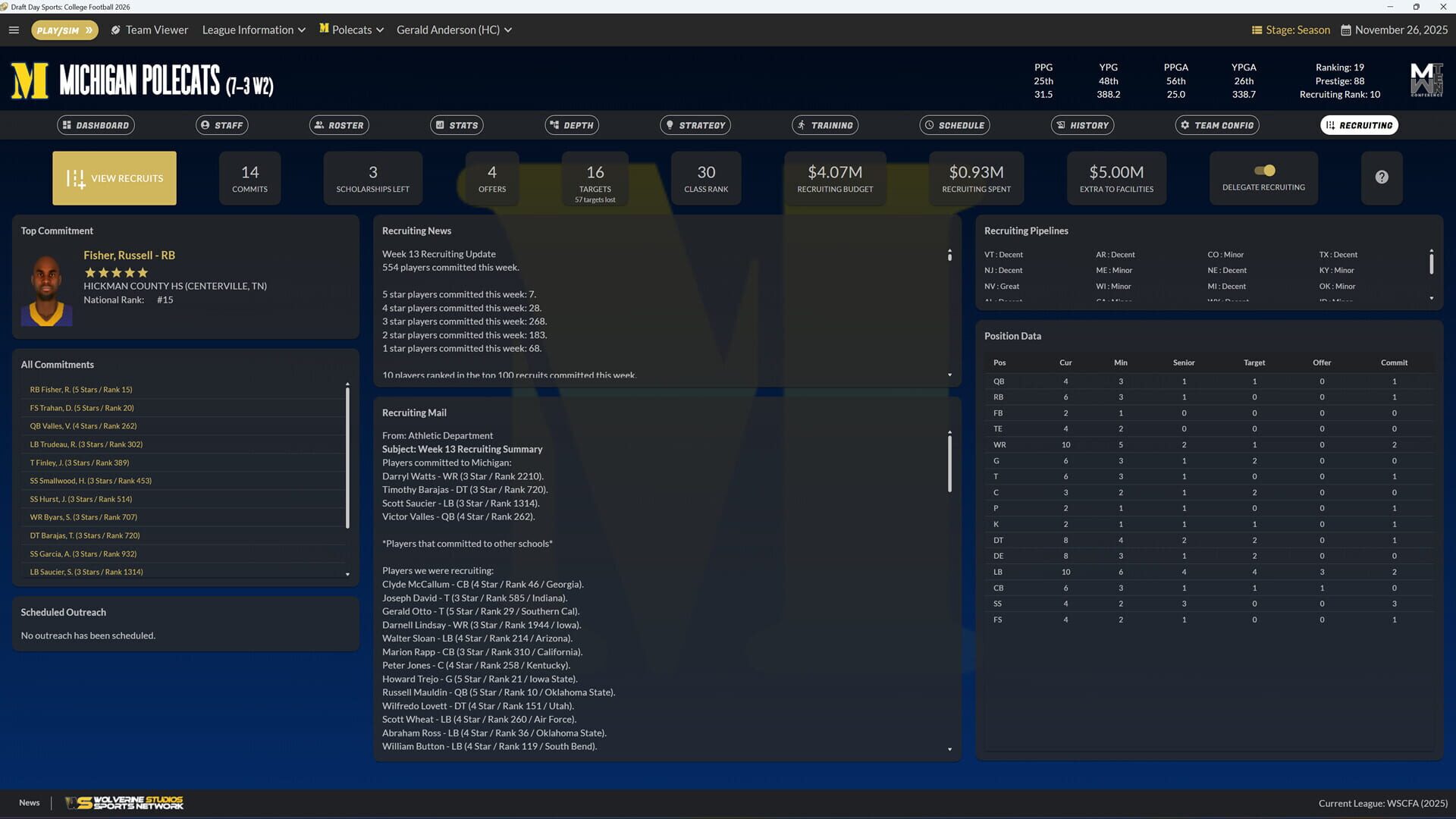 Screenshot for Draft Day Sports: College Football 2026