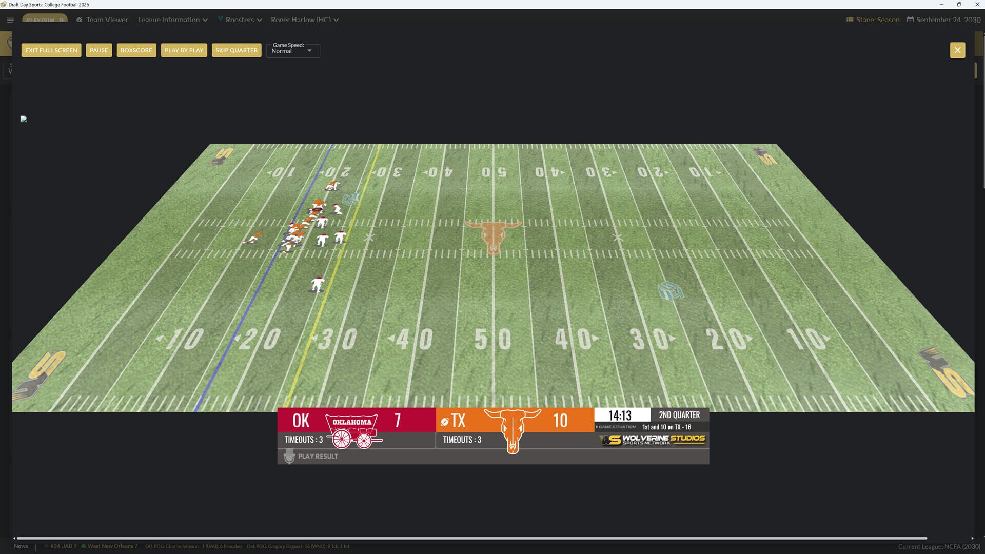 Screenshot for Draft Day Sports: College Football 2026