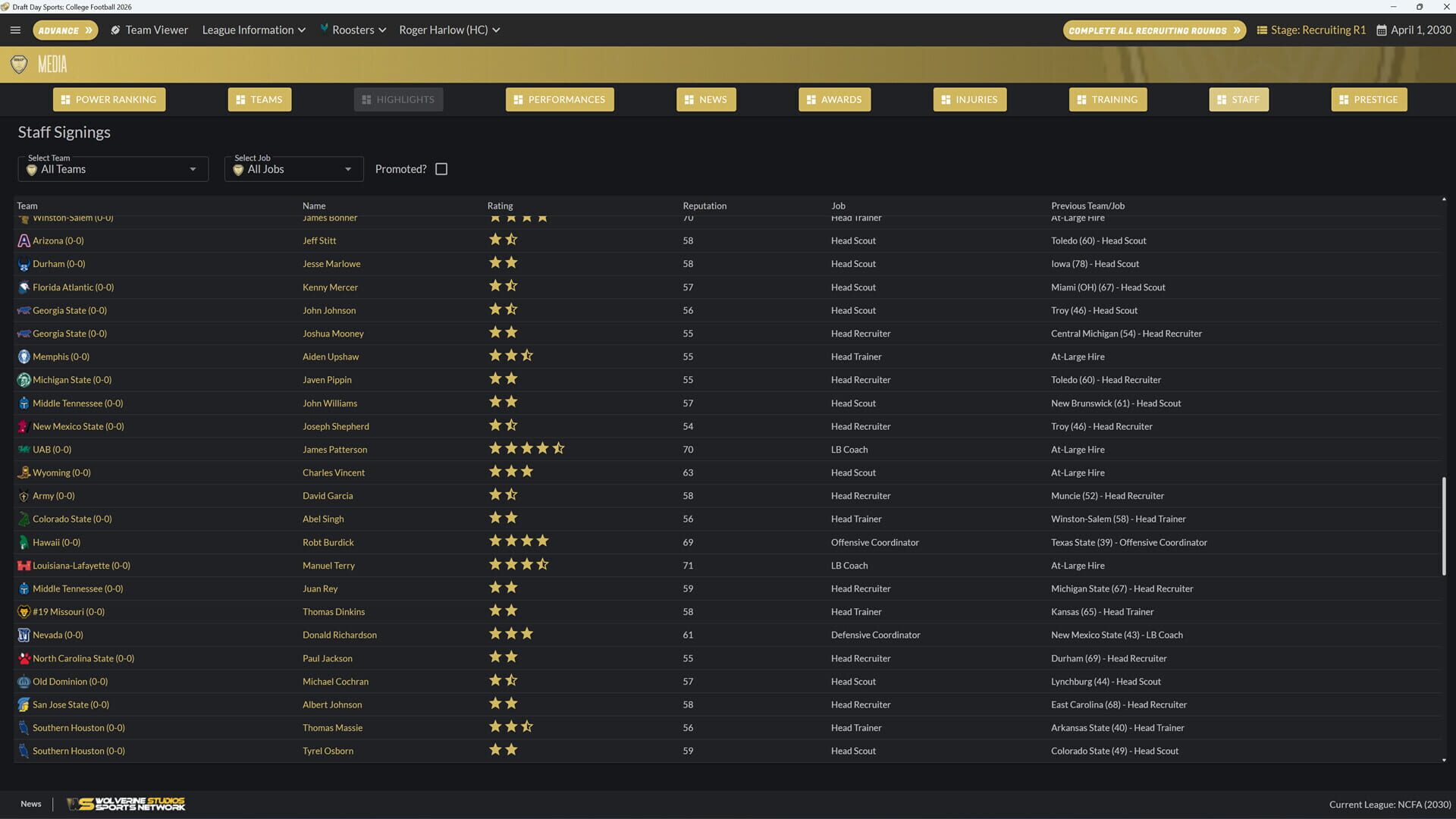 Screenshot for Draft Day Sports: College Football 2026