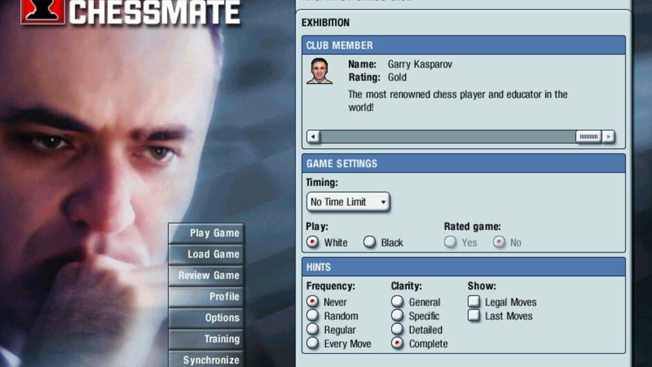 Screenshot for Kasparov Chessmate