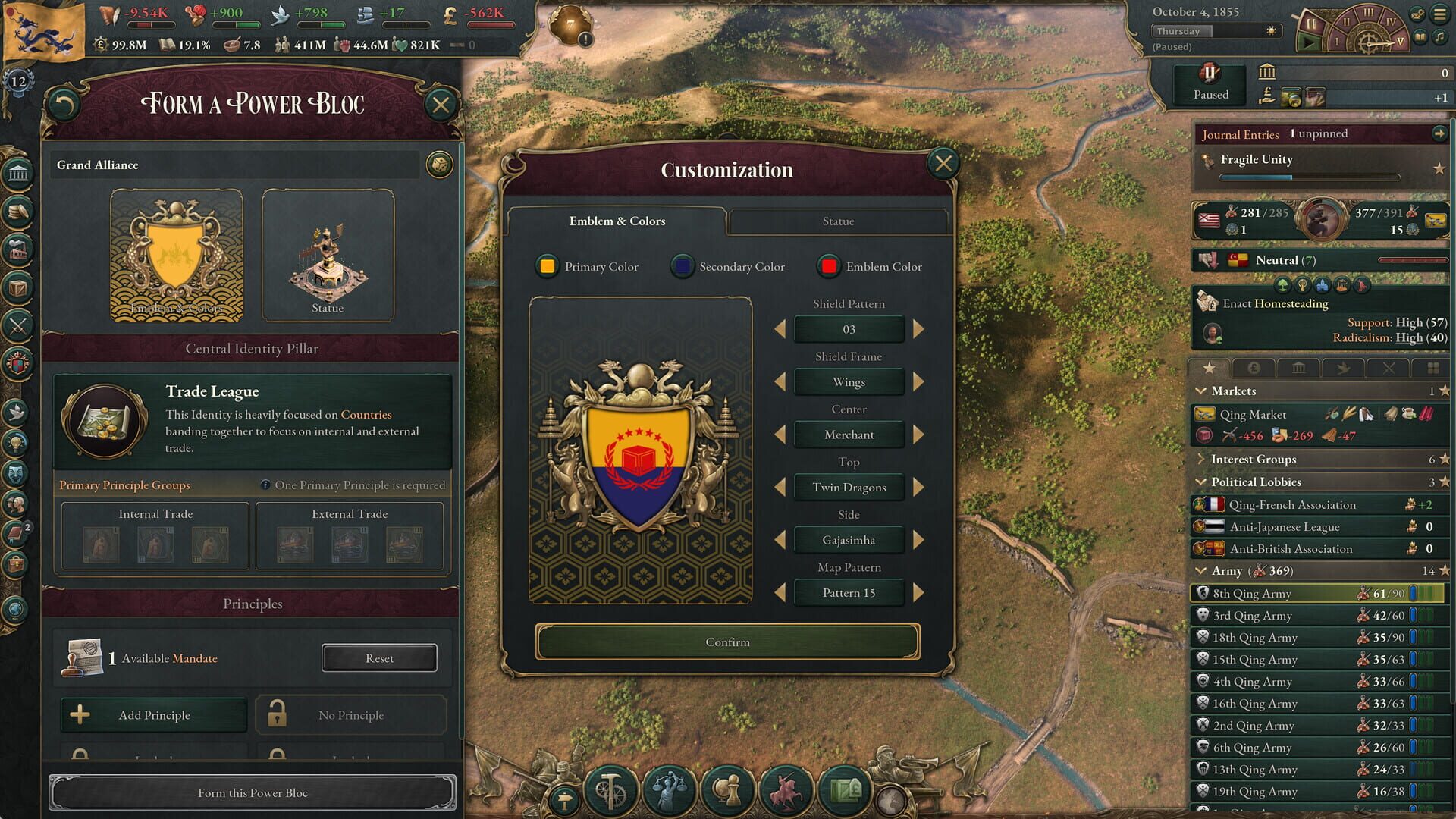 Screenshot for Victoria 3: Sphere of Influence