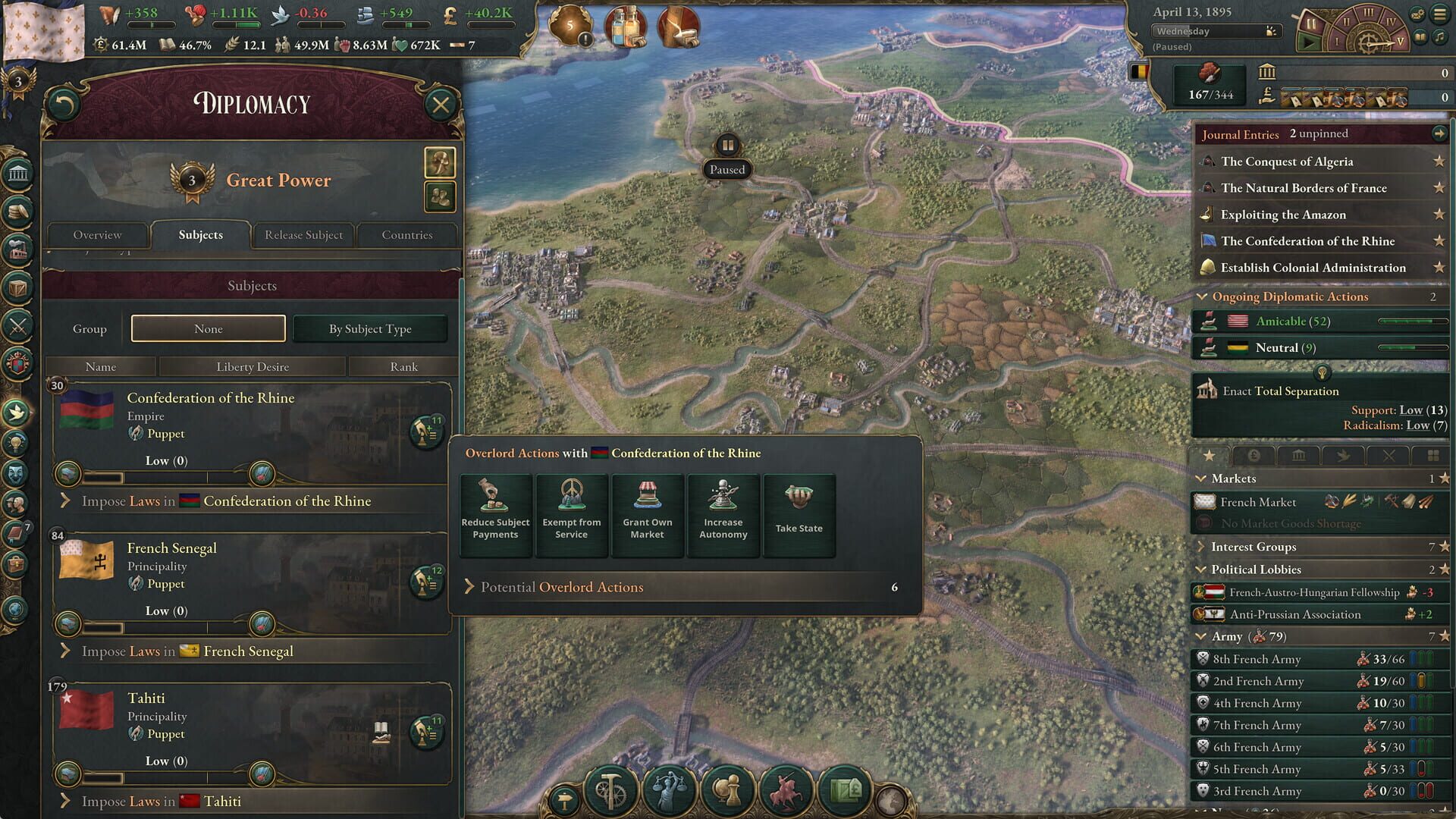 Screenshot for Victoria 3: Sphere of Influence