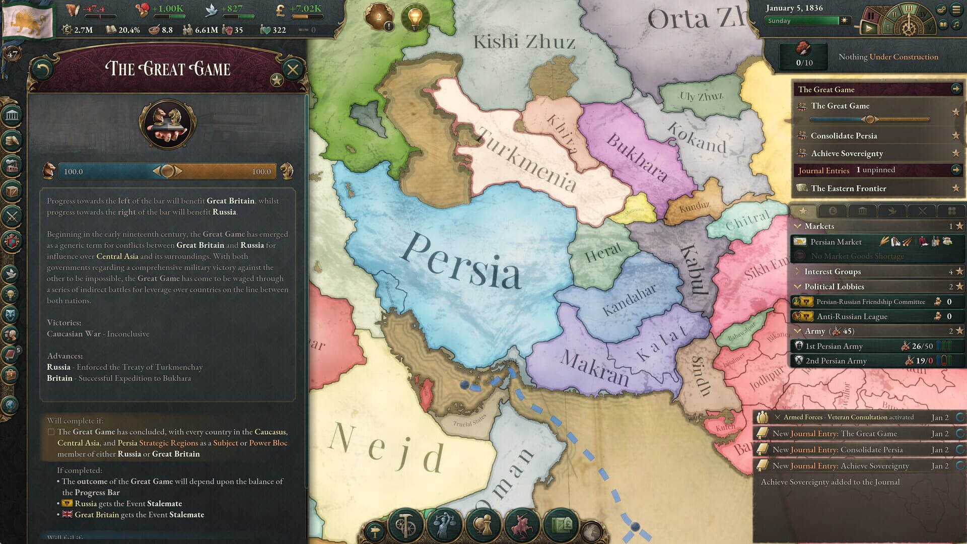 Screenshot for Victoria 3: Sphere of Influence