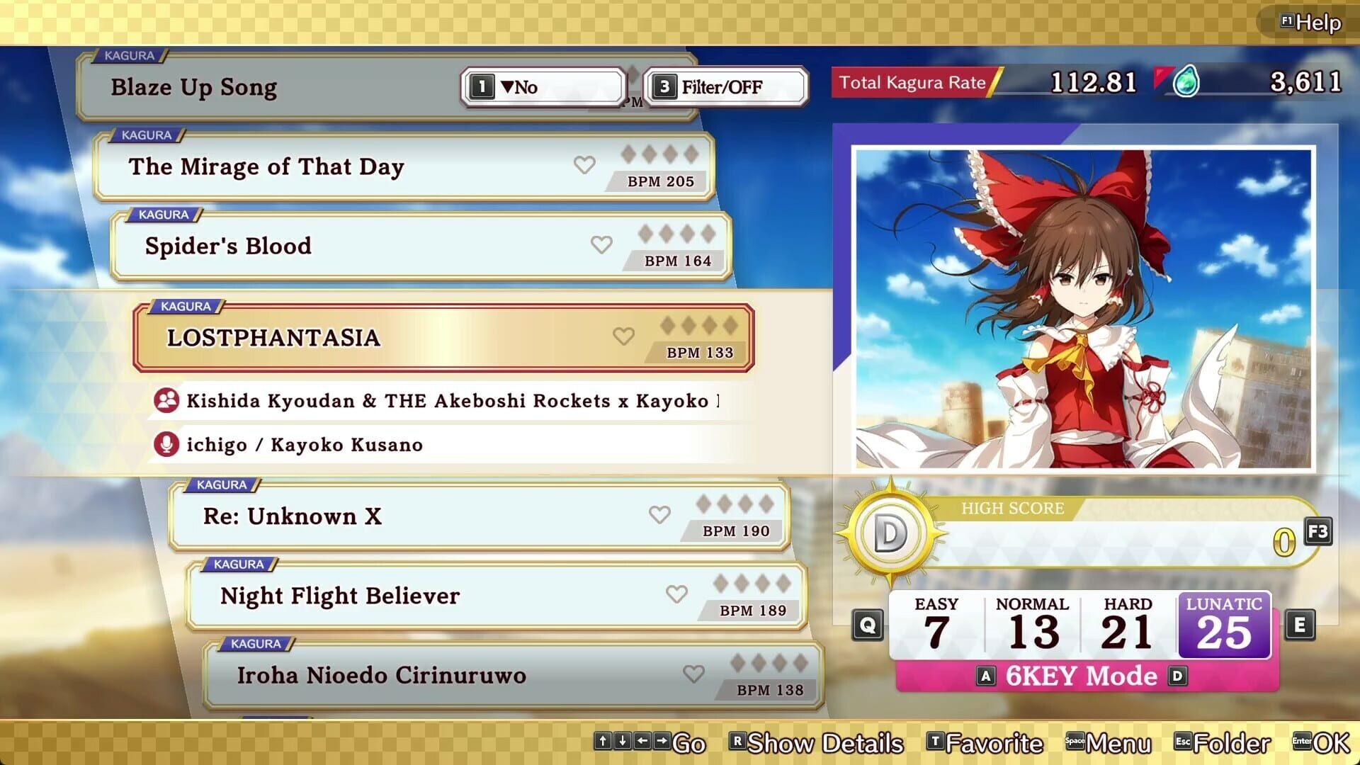 Screenshot for Touhou Danmaku Kagura: Phantasia Lost - Extra Song Pack 12