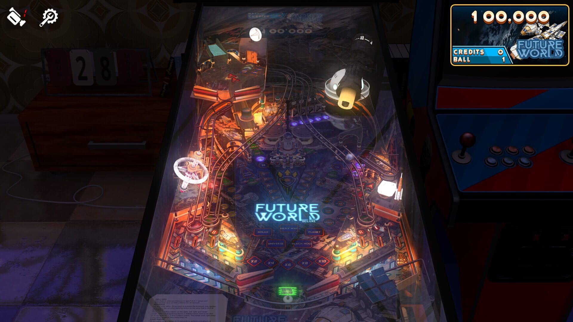 Screenshot for Zaccaria Pinball: Future World Deluxe Pinball Table
