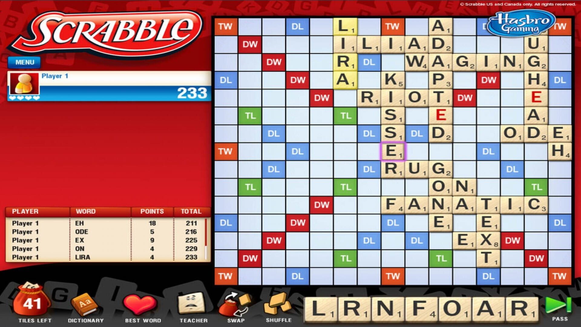 Screenshot for Scrabble