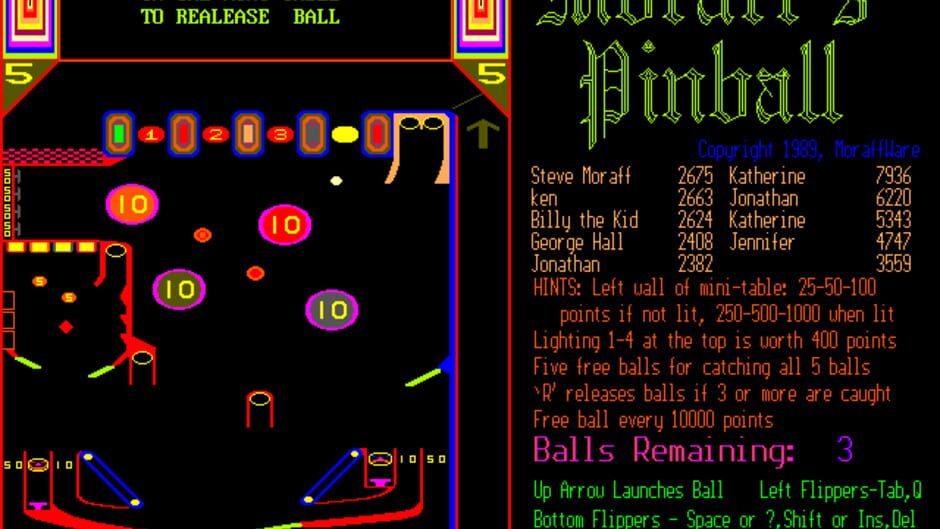 Screenshot for Moraff's Pinball