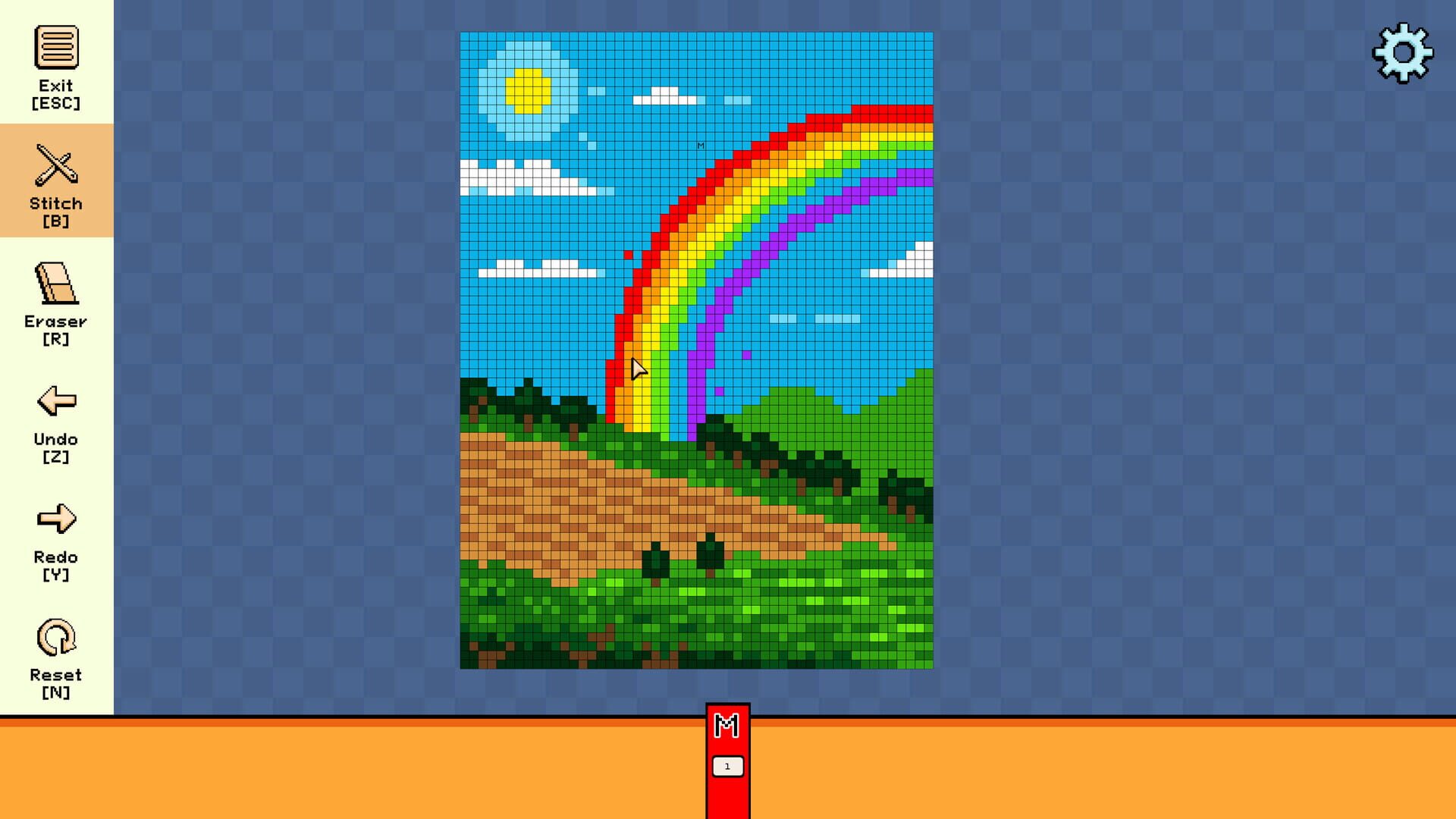 Screenshot for Pixel Cross Stitch Color by Number: Landscapes Pack 5
