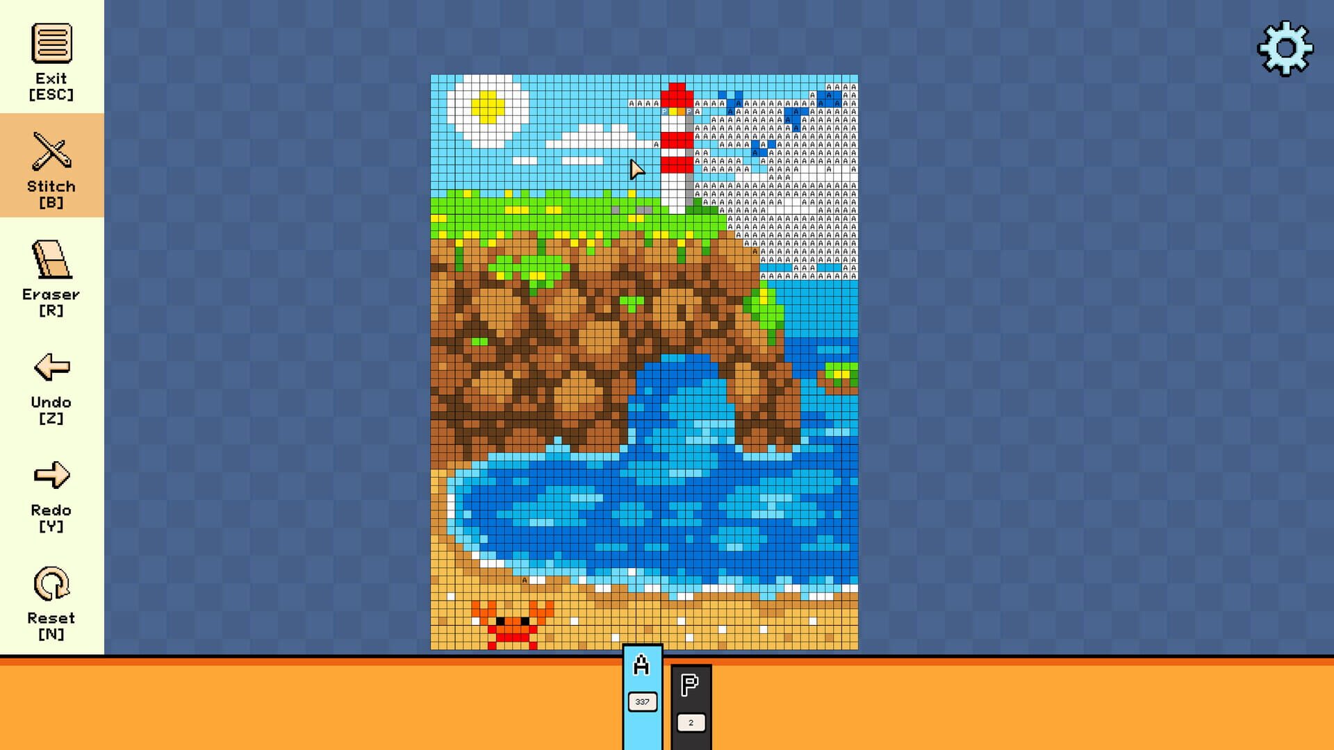 Screenshot for Pixel Cross Stitch Color by Number: Landscapes Pack 5