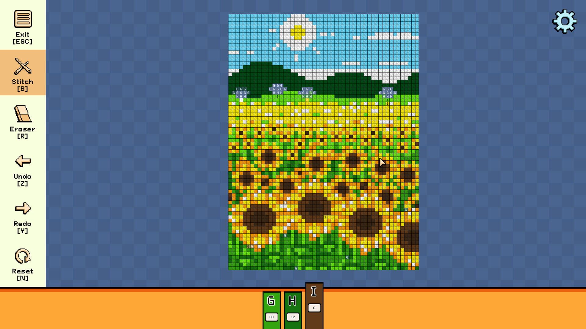 Screenshot for Pixel Cross Stitch Color by Number: Landscapes Pack 5