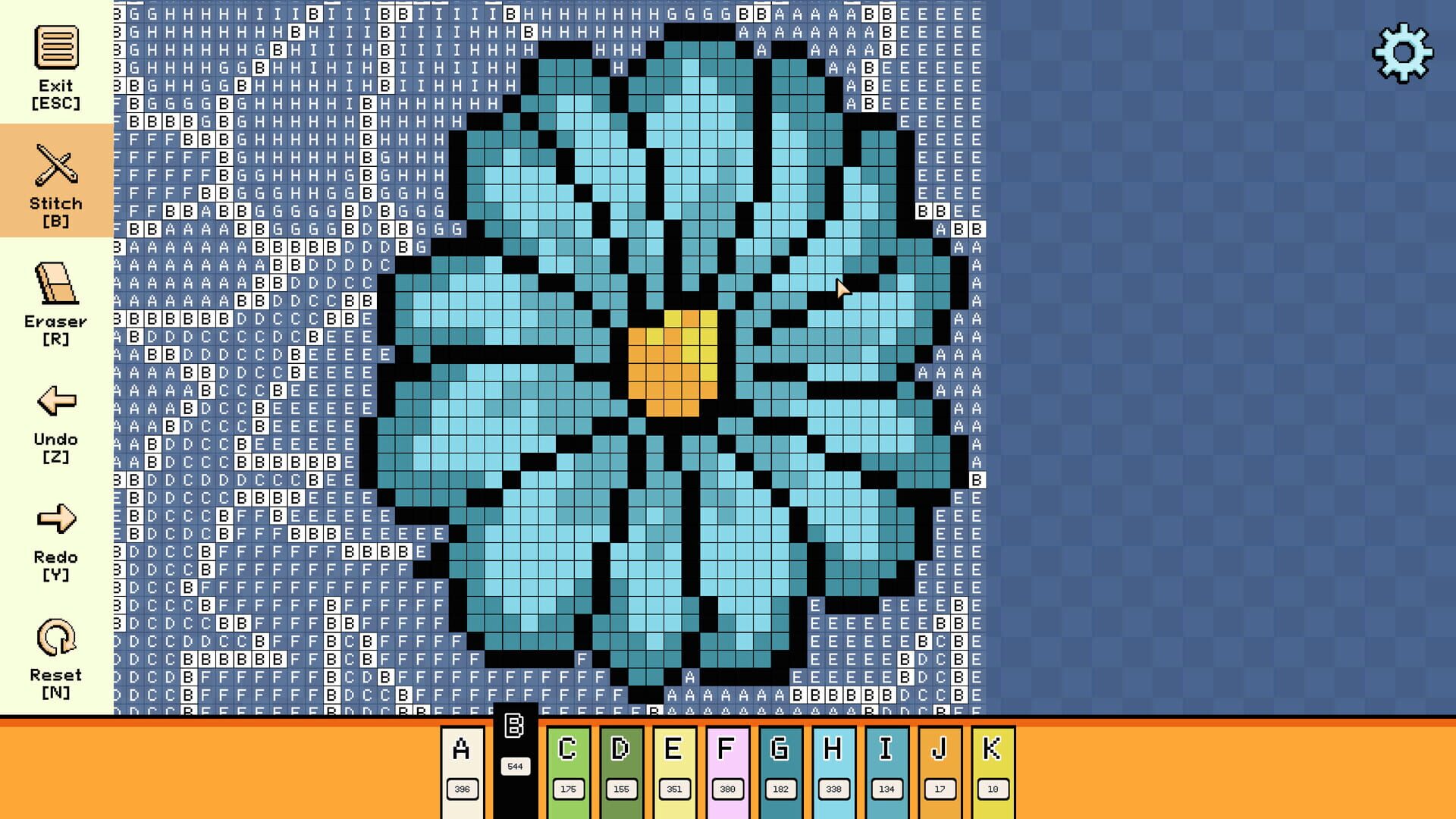 Screenshot for Pixel Cross Stitch: Color by Number - Simple Nature Pack 2