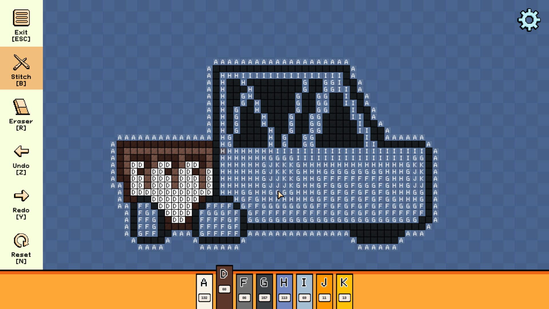 Screenshot for Pixel Cross Stitch: Color by Number - Tiny Vehicles Pack