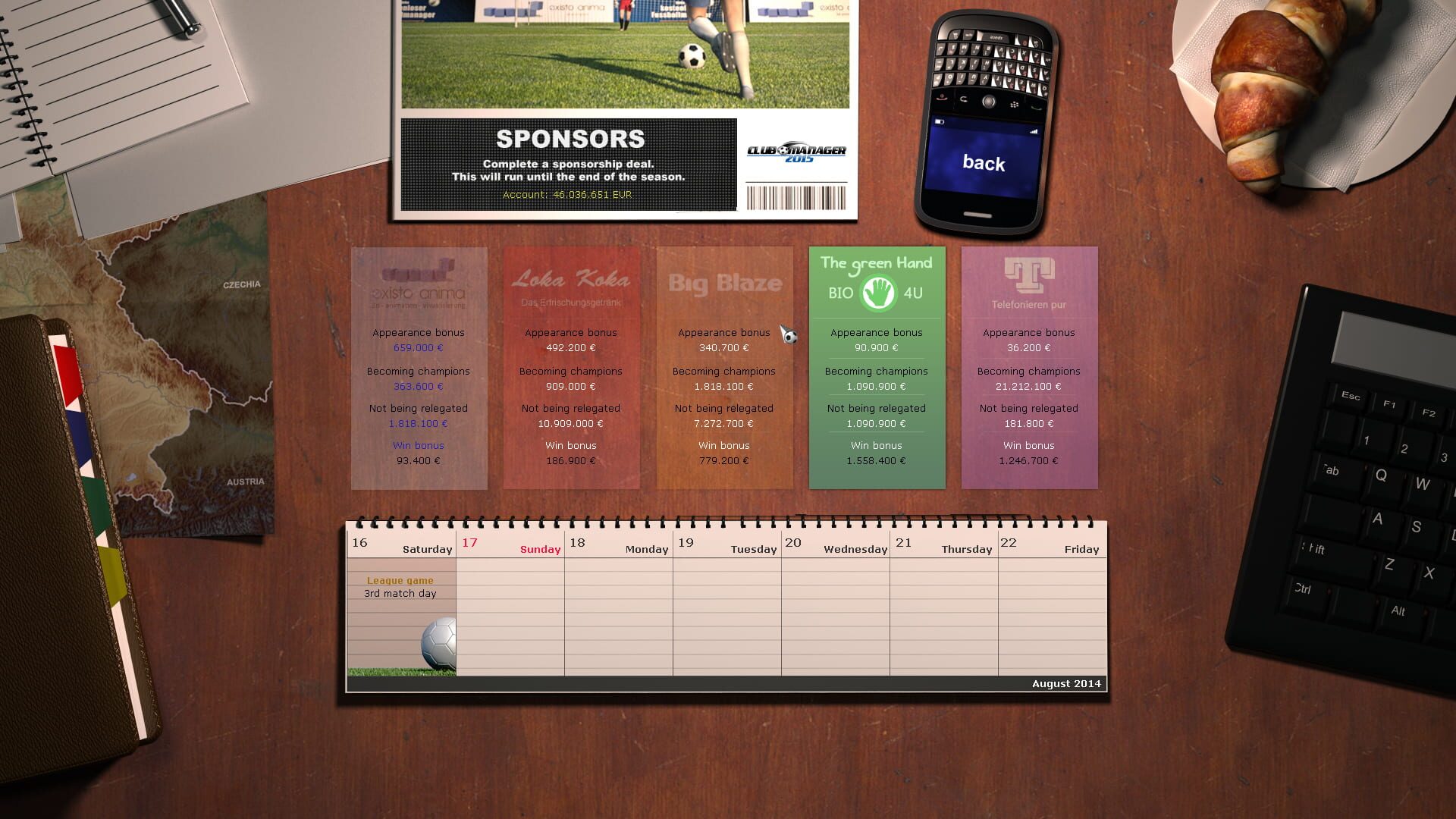 Screenshot for Club Manager 2015