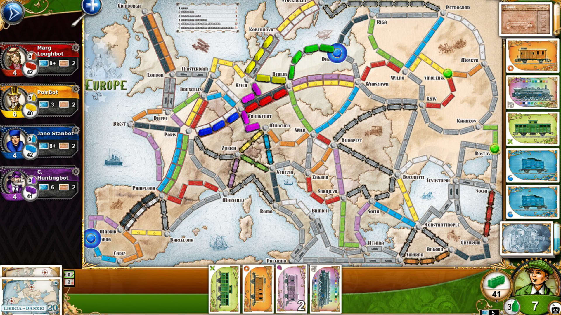 Screenshot for Ticket to Ride: Classic Edition