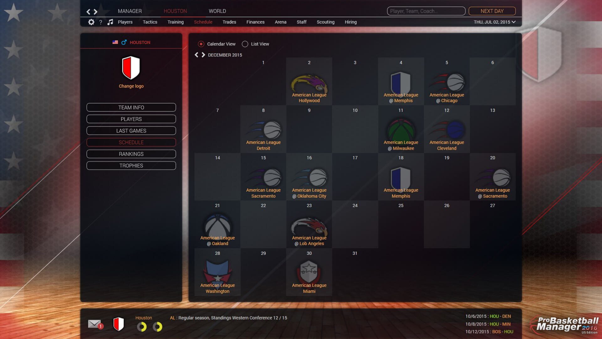 Screenshot for Pro Basketball Manager 2016