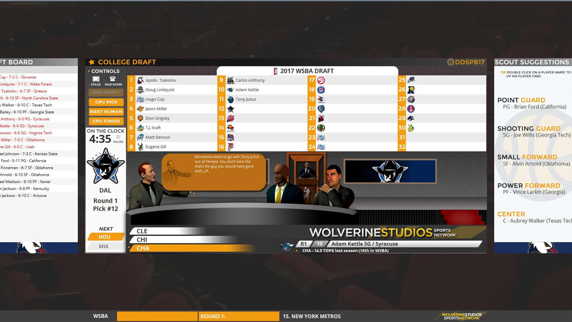 Screenshot for Draft Day Sports: Pro Basketball 2017