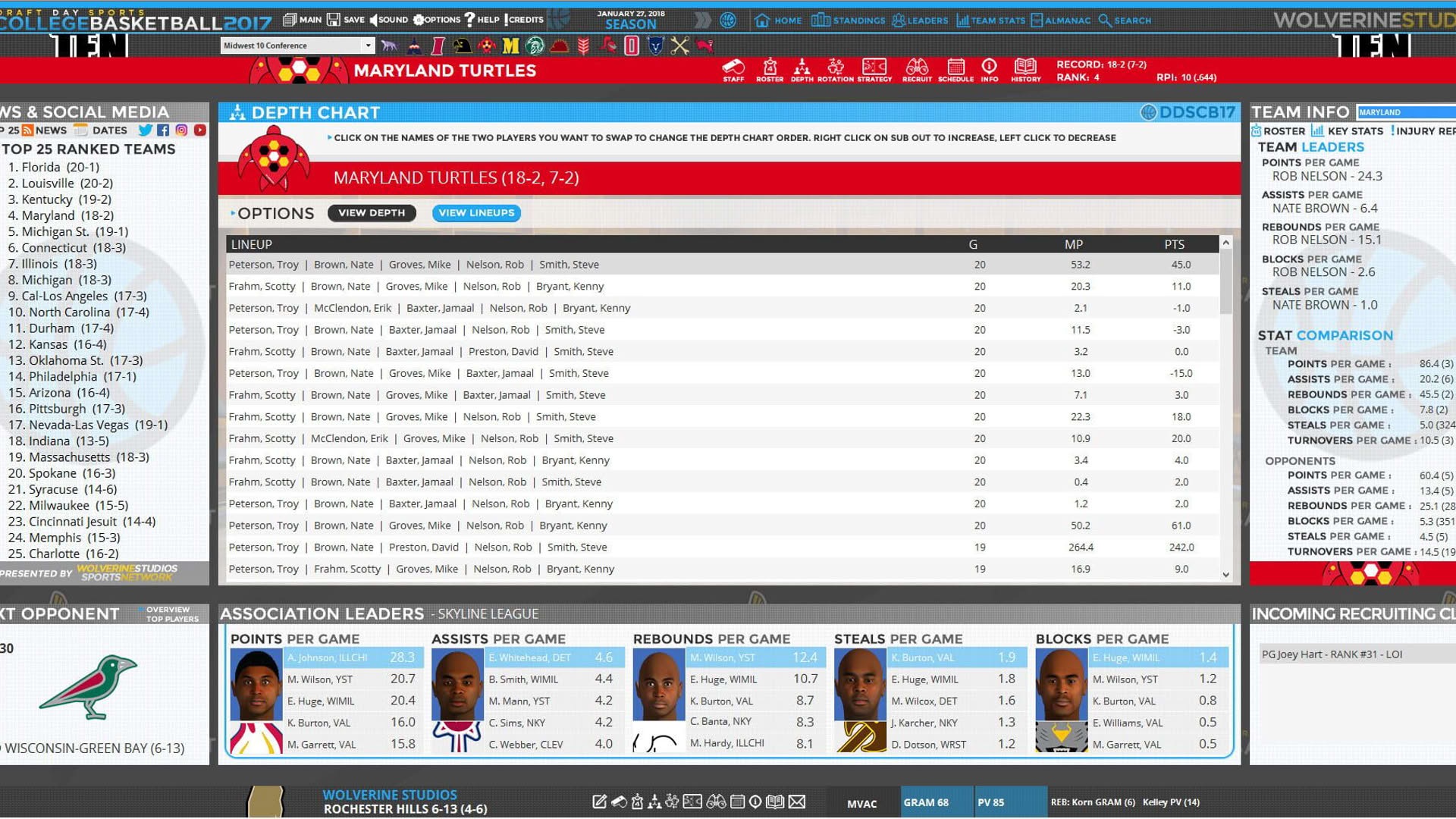 Screenshot for Draft Day Sports: College Basketball 2017