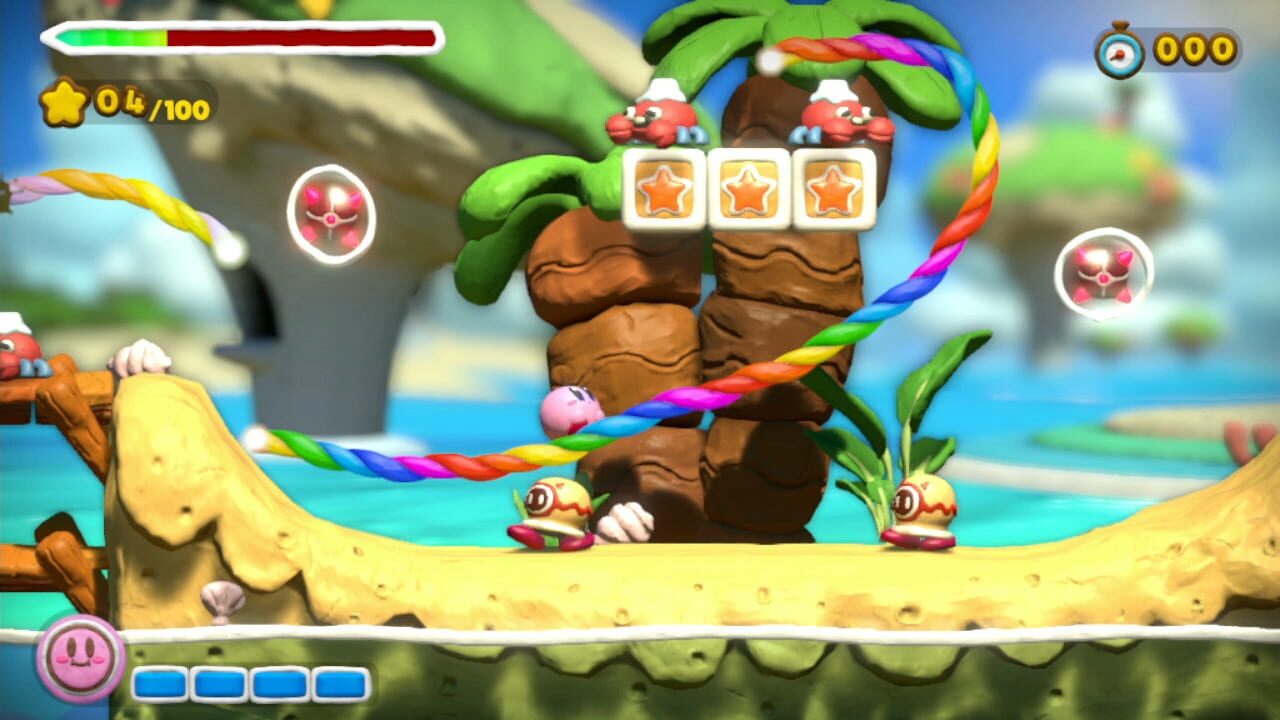 Screenshot for Kirby and the Rainbow Curse