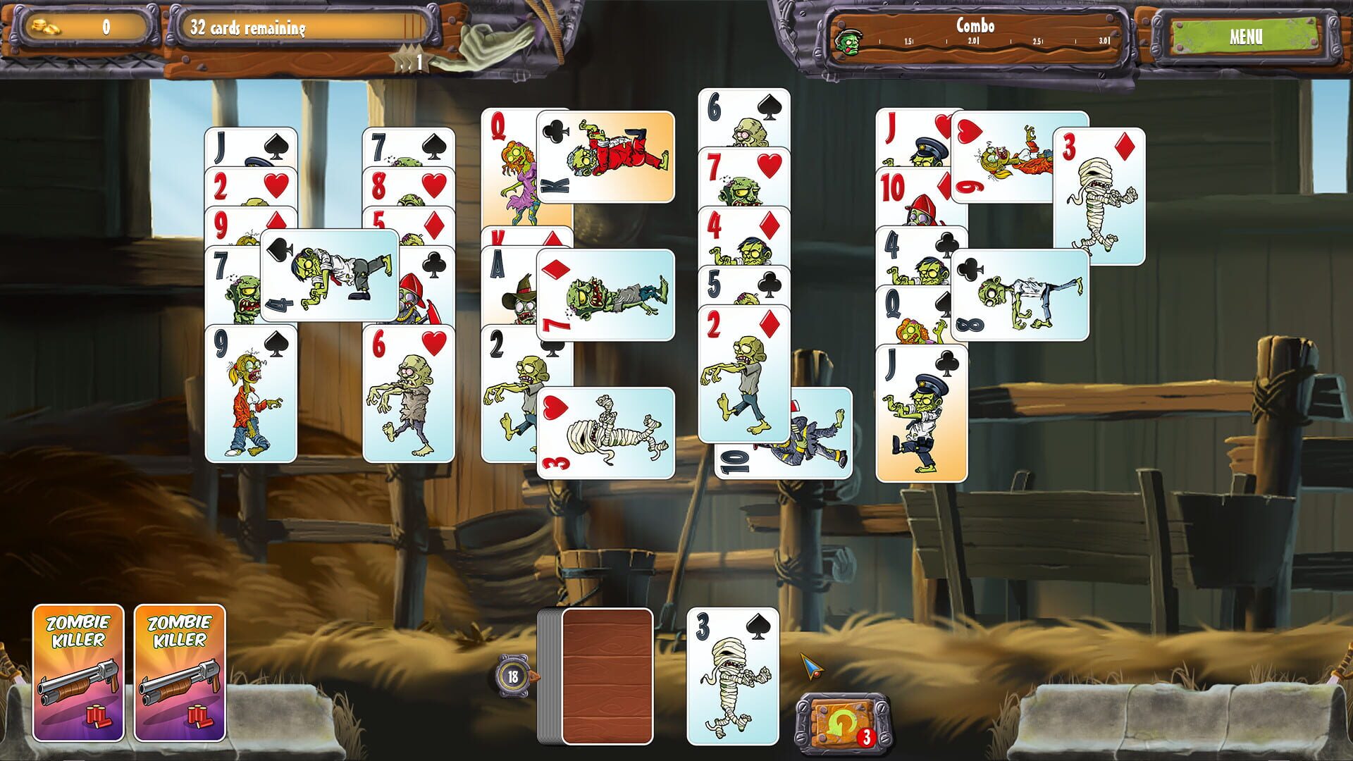 Screenshot for Zombie Solitaire 2 Chapter 2