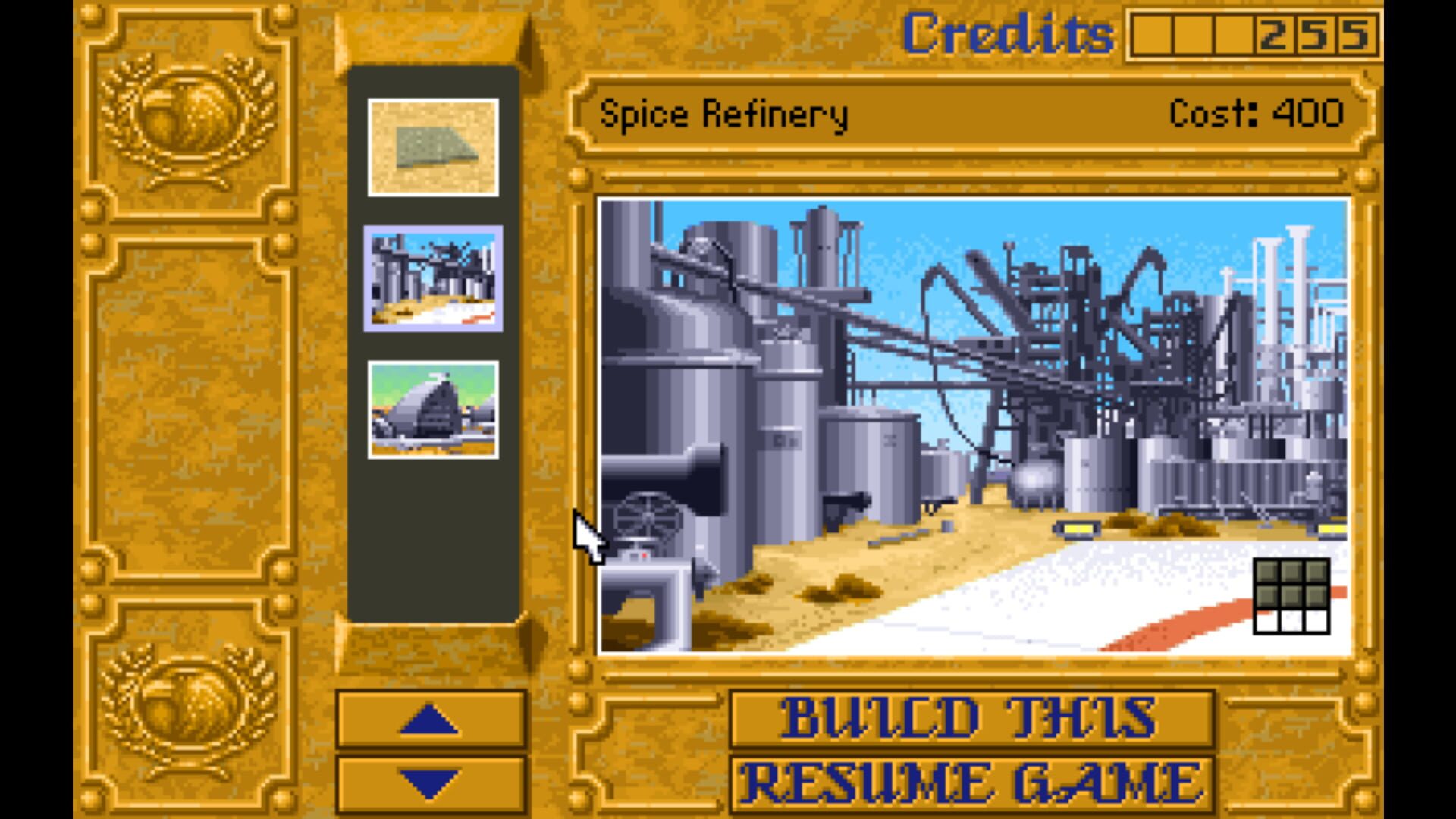 Screenshot for Dune II: The Building of a Dynasty