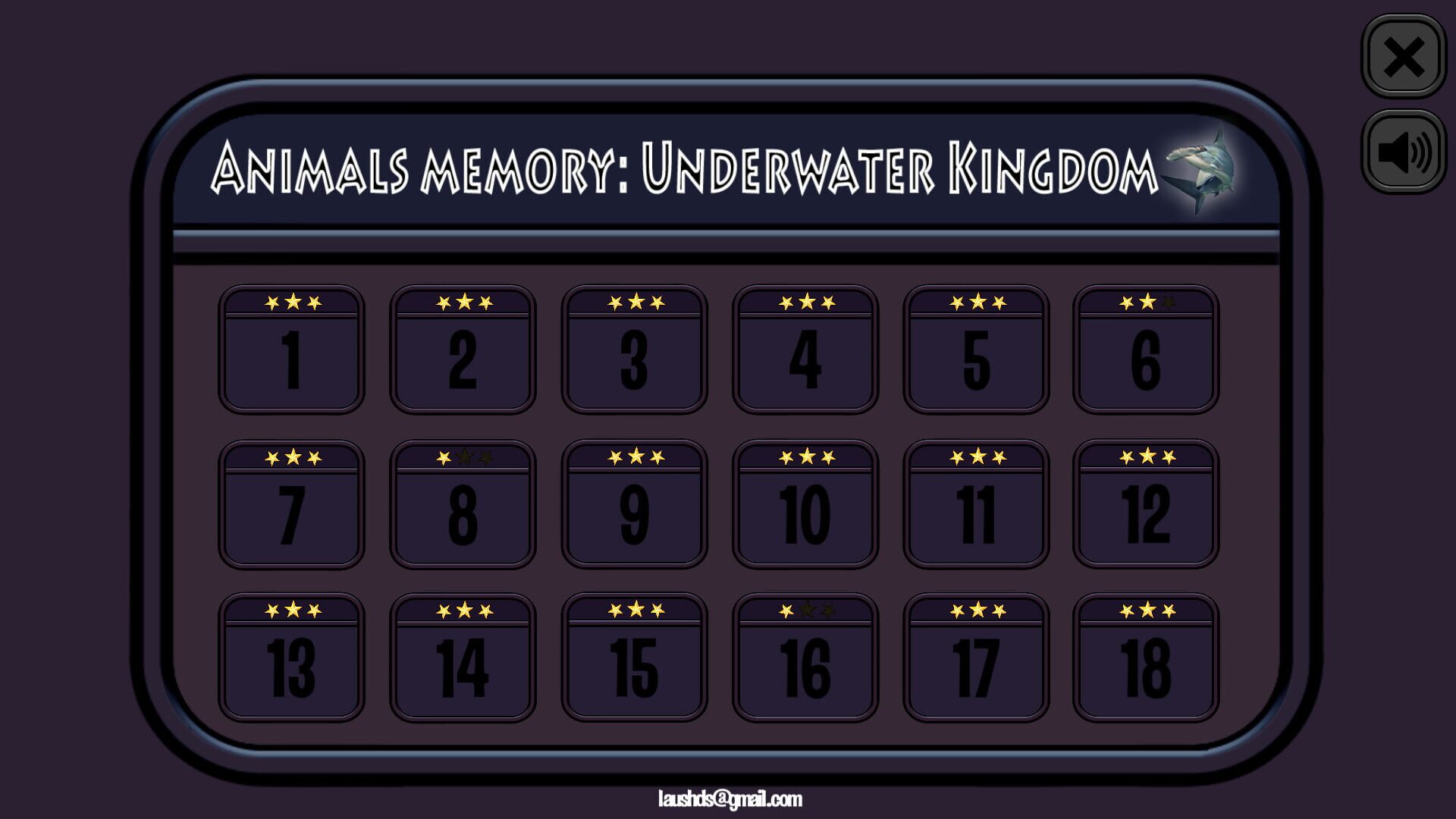 Screenshot for Animals Memory: Underwater Kingdom