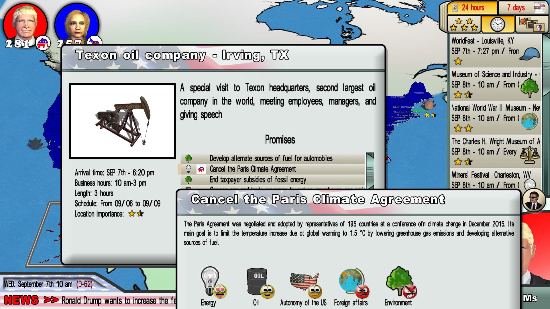 Screenshot for The Race for the White House 2016