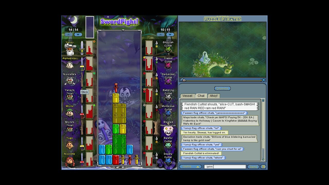 Screenshot for Puzzle Pirates: Dark Seas