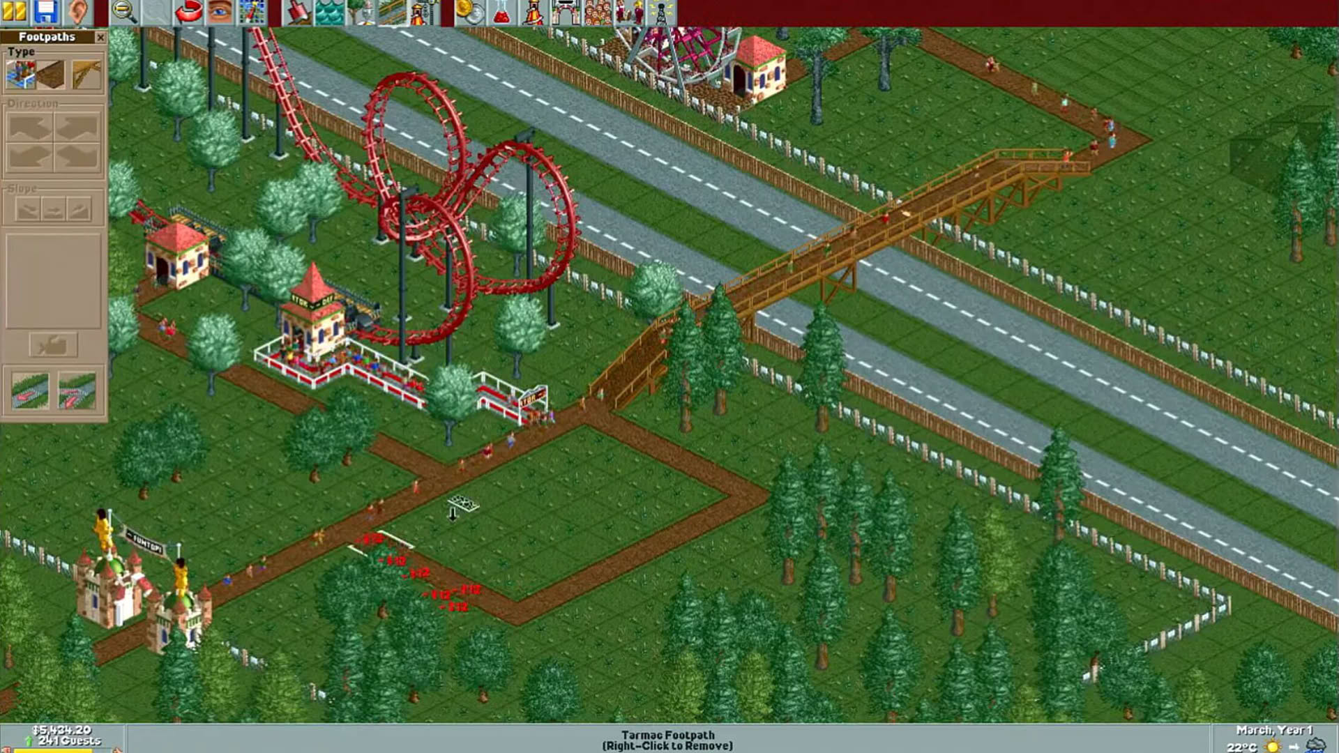 Screenshot for RollerCoaster Tycoon