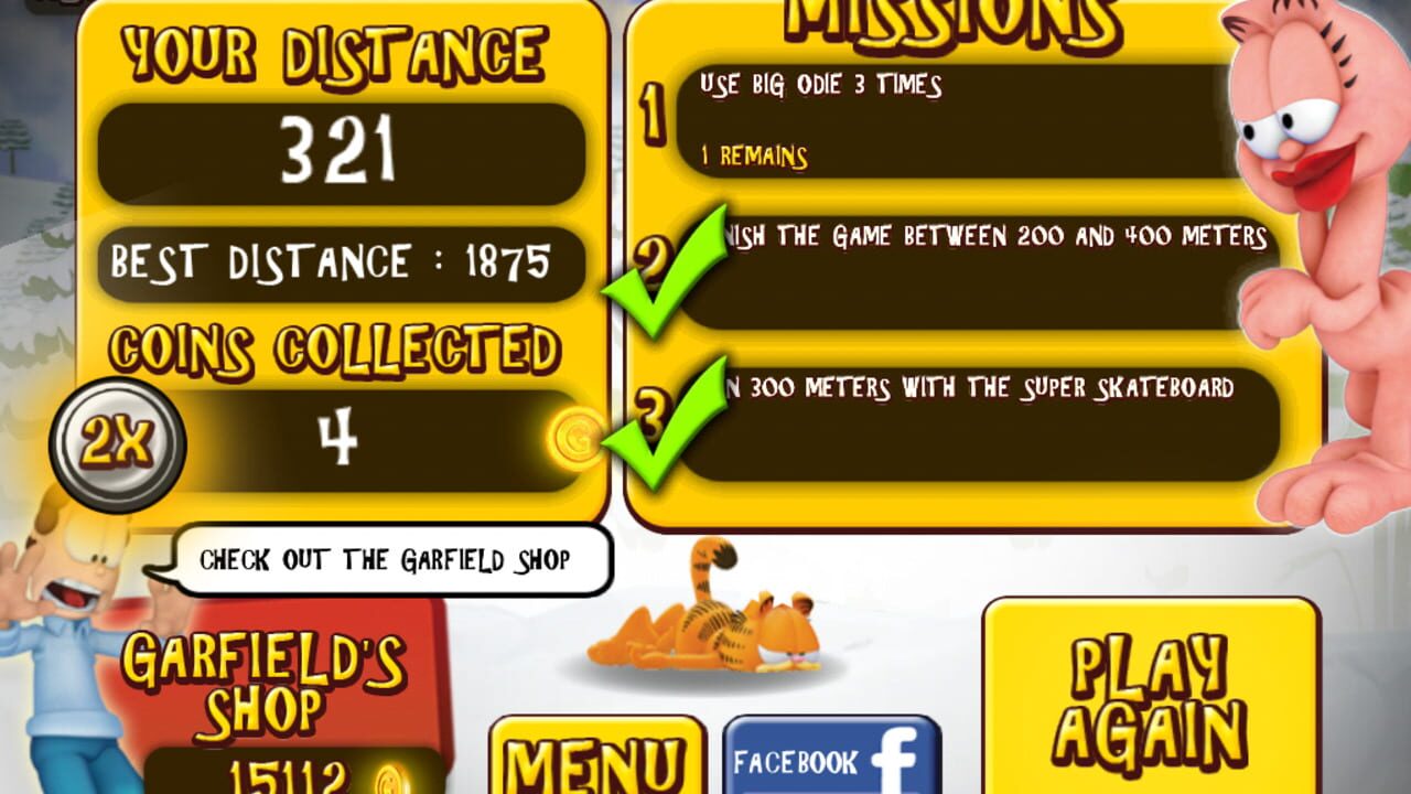 Screenshot for Garfield's Wild Ride