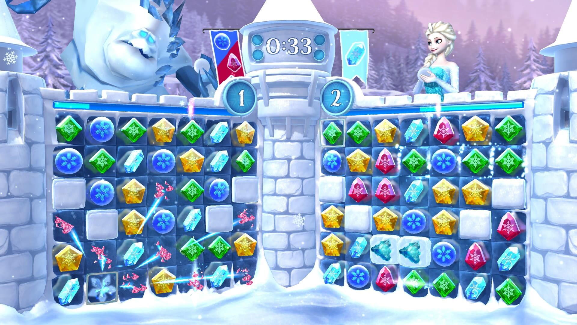 Screenshot for Frozen Free Fall: Snowball Fight