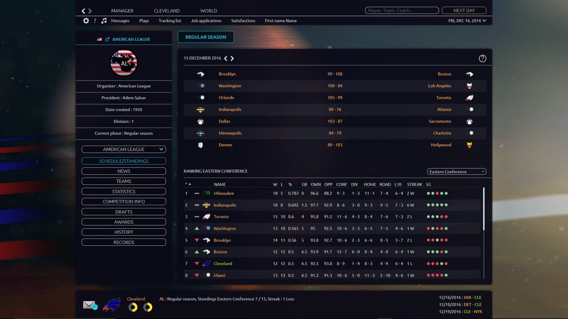 Screenshot for Pro Basketball Manager 2017