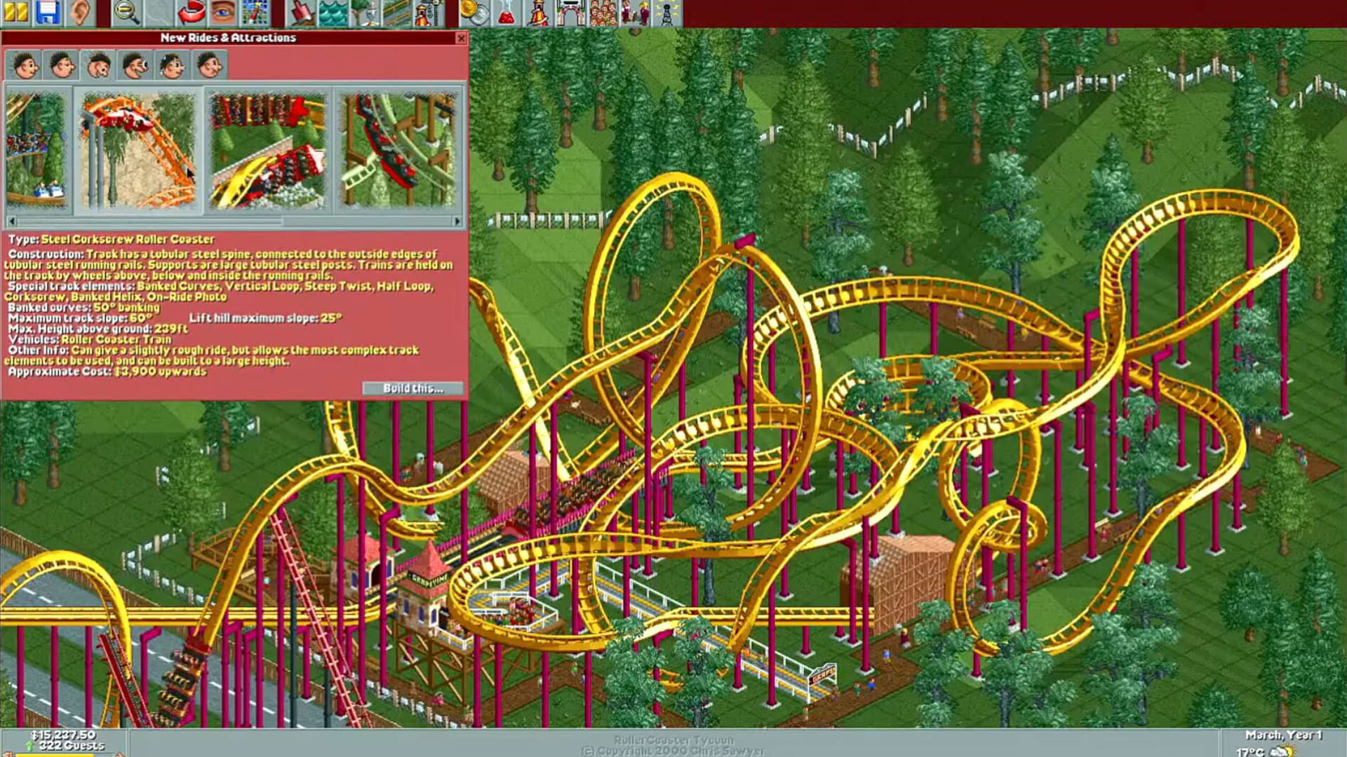 Screenshot for RollerCoaster Tycoon