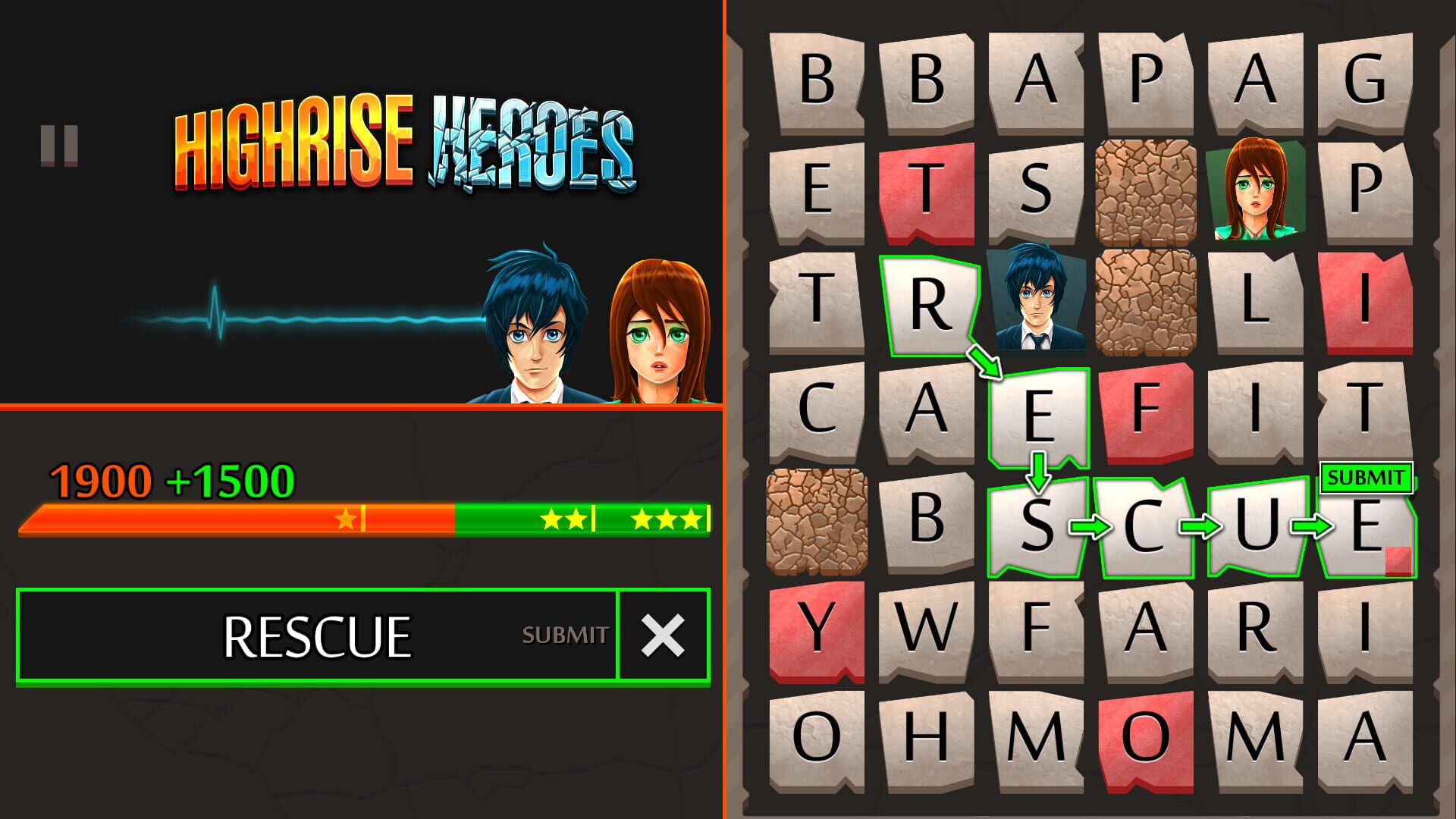 Screenshot for Highrise Heroes: Word Challenge