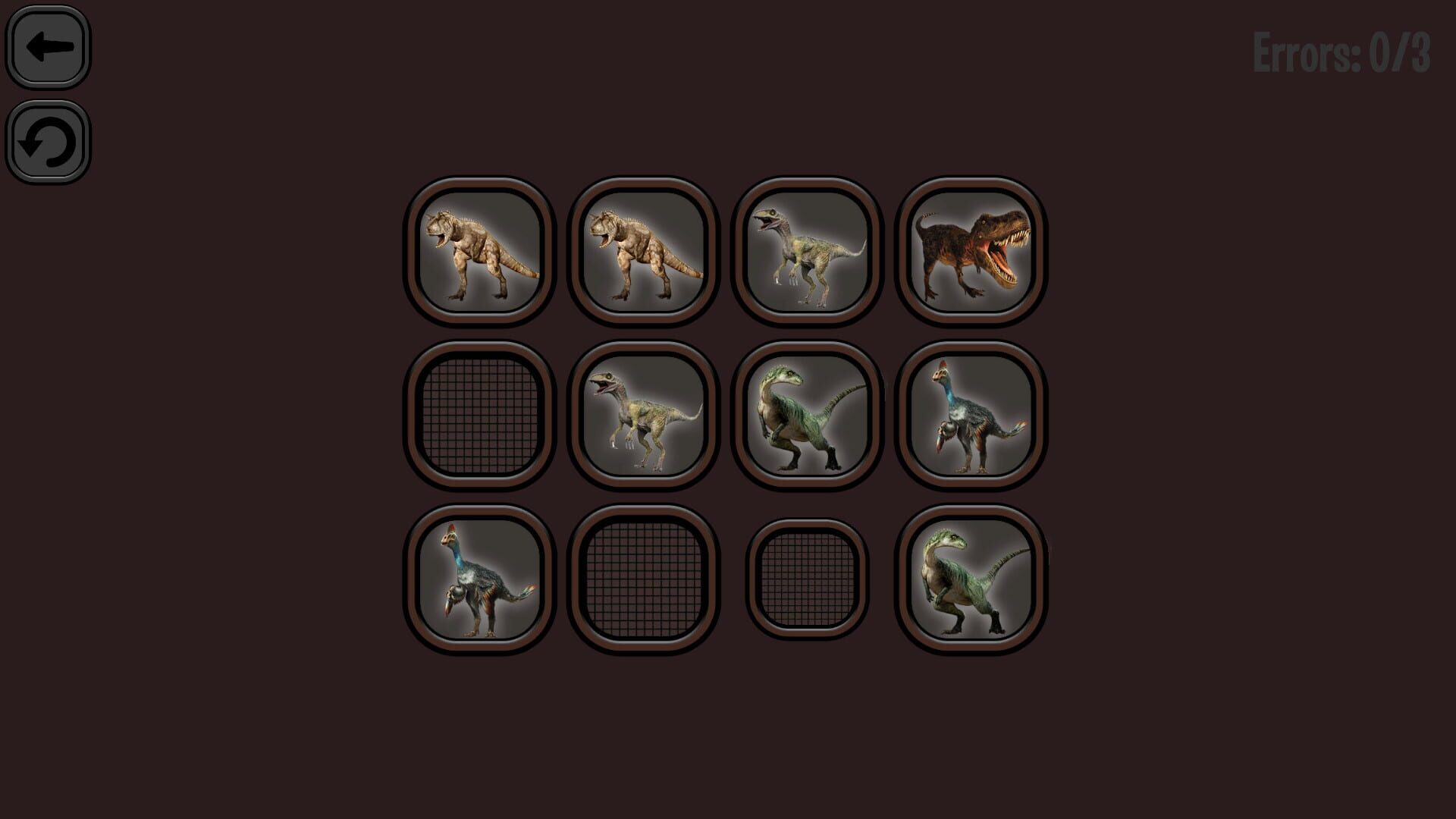 Screenshot for Animals Memory: Dinosaurs