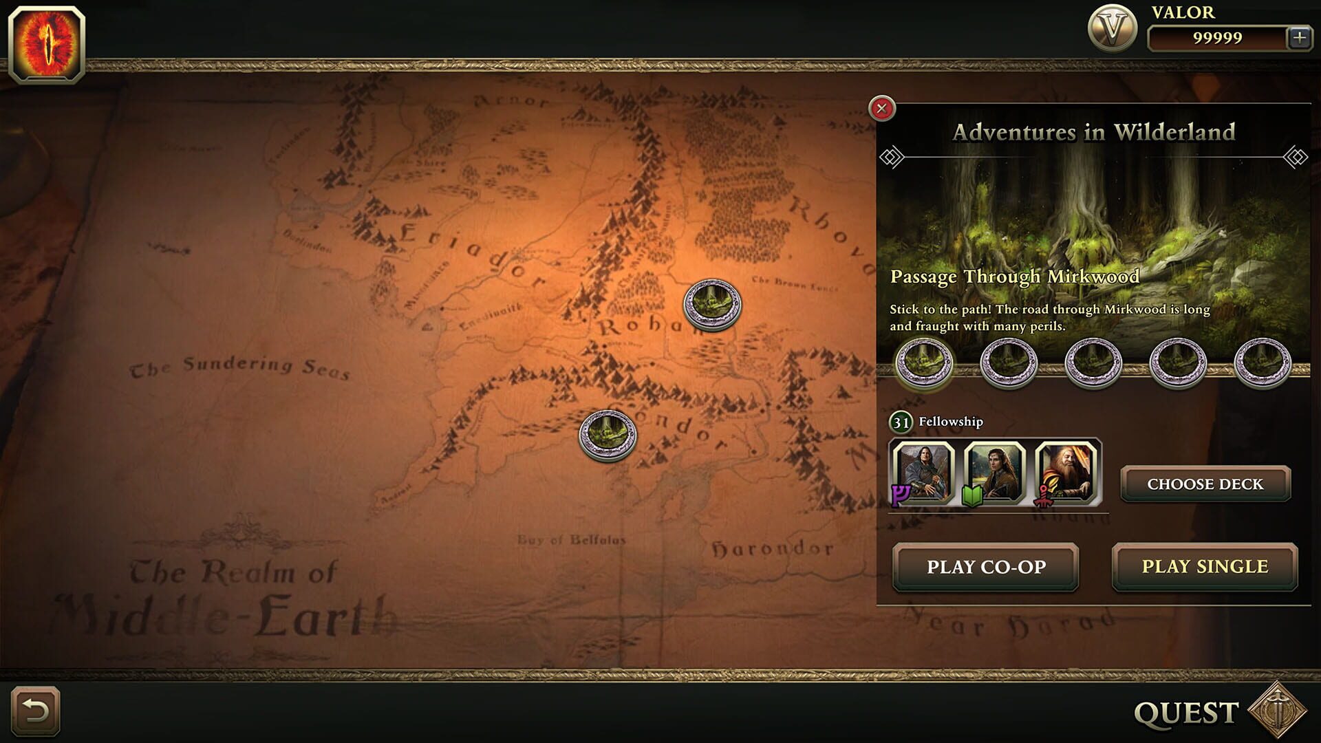 Screenshot for The Lord of the Rings: Adventure Card Game