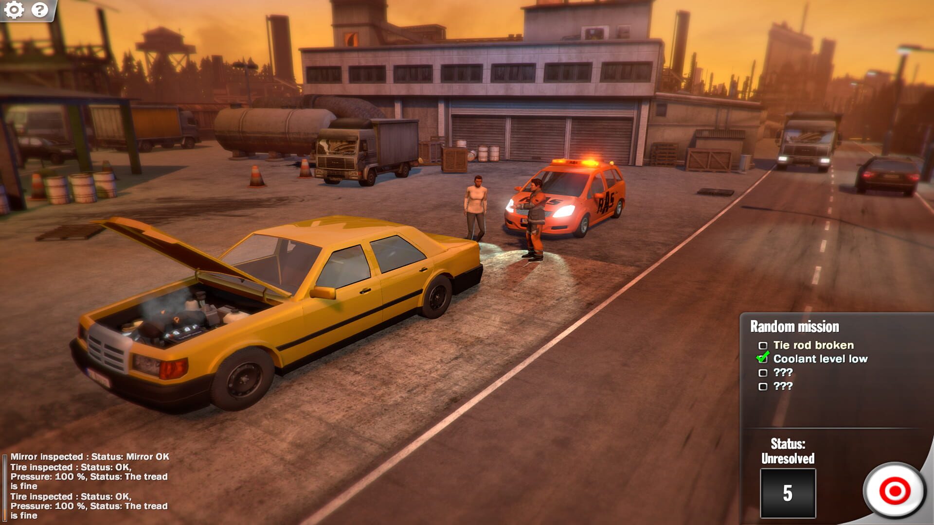 Screenshot for Roadside Assistance Simulator