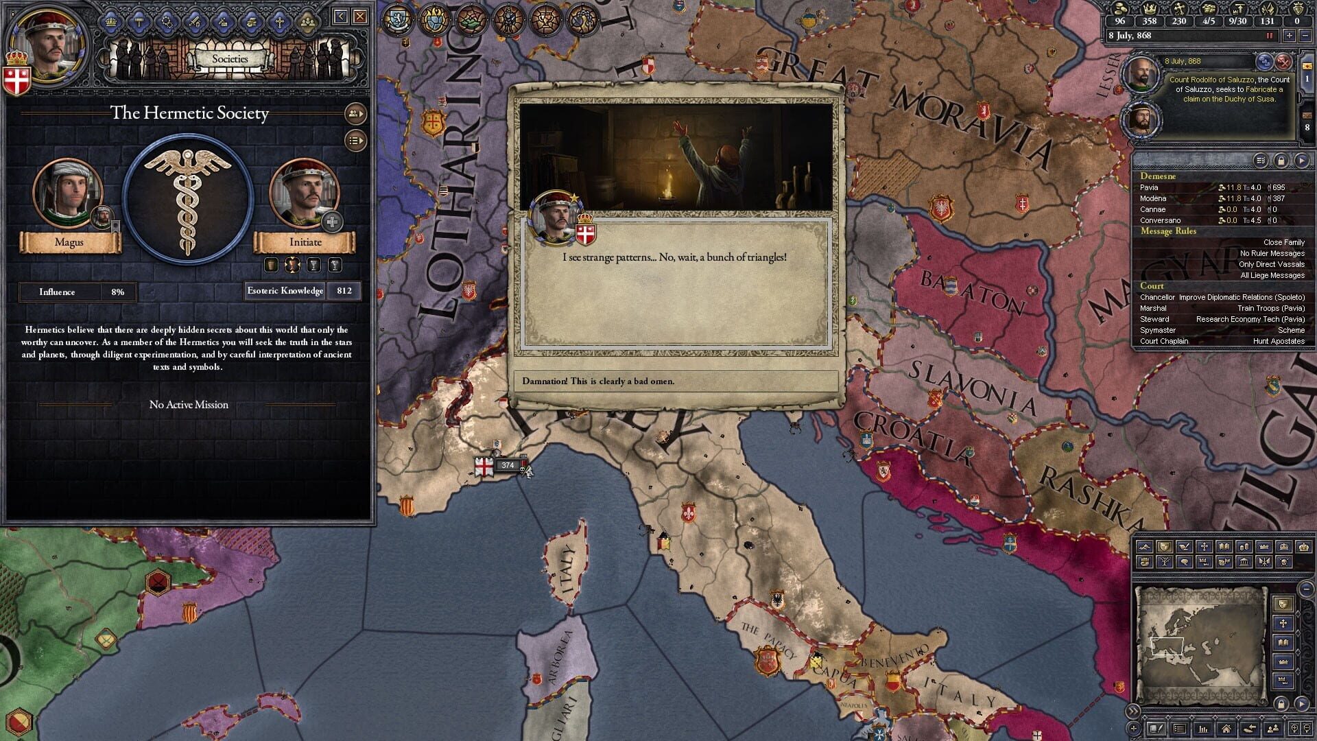 Screenshot for Crusader Kings II: Monks and Mystics