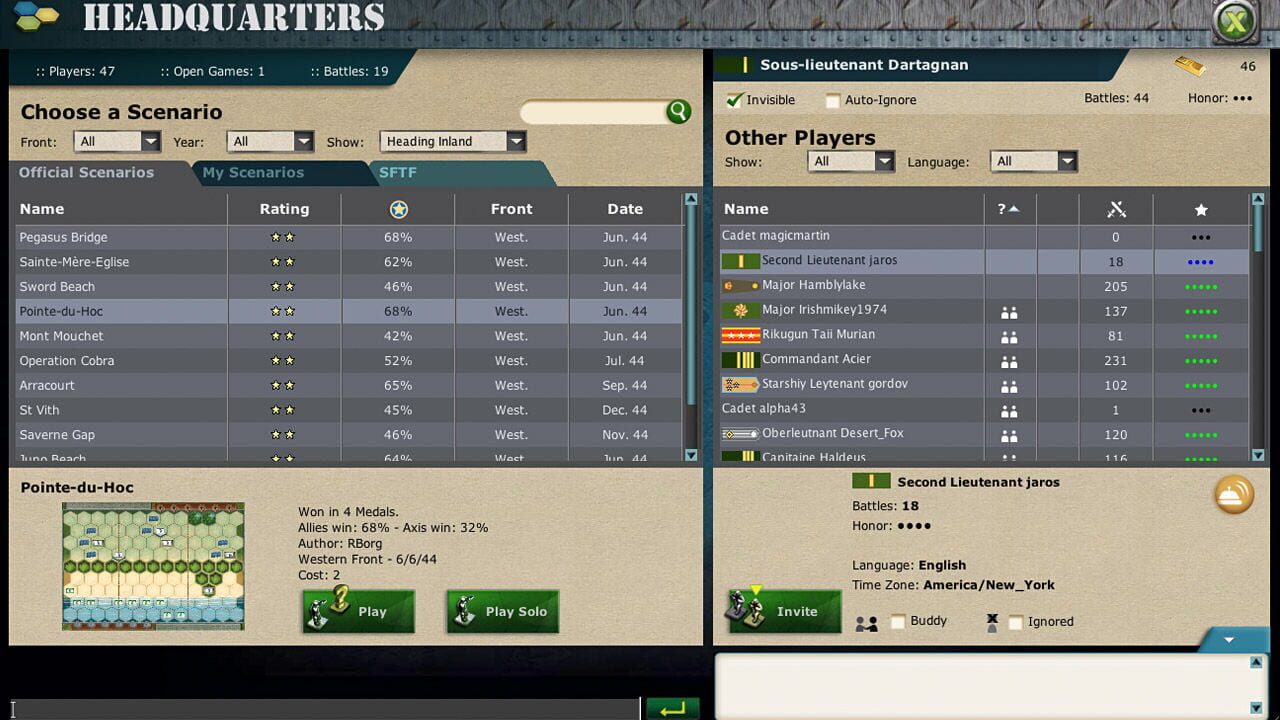 Screenshot for Memoir '44 Online
